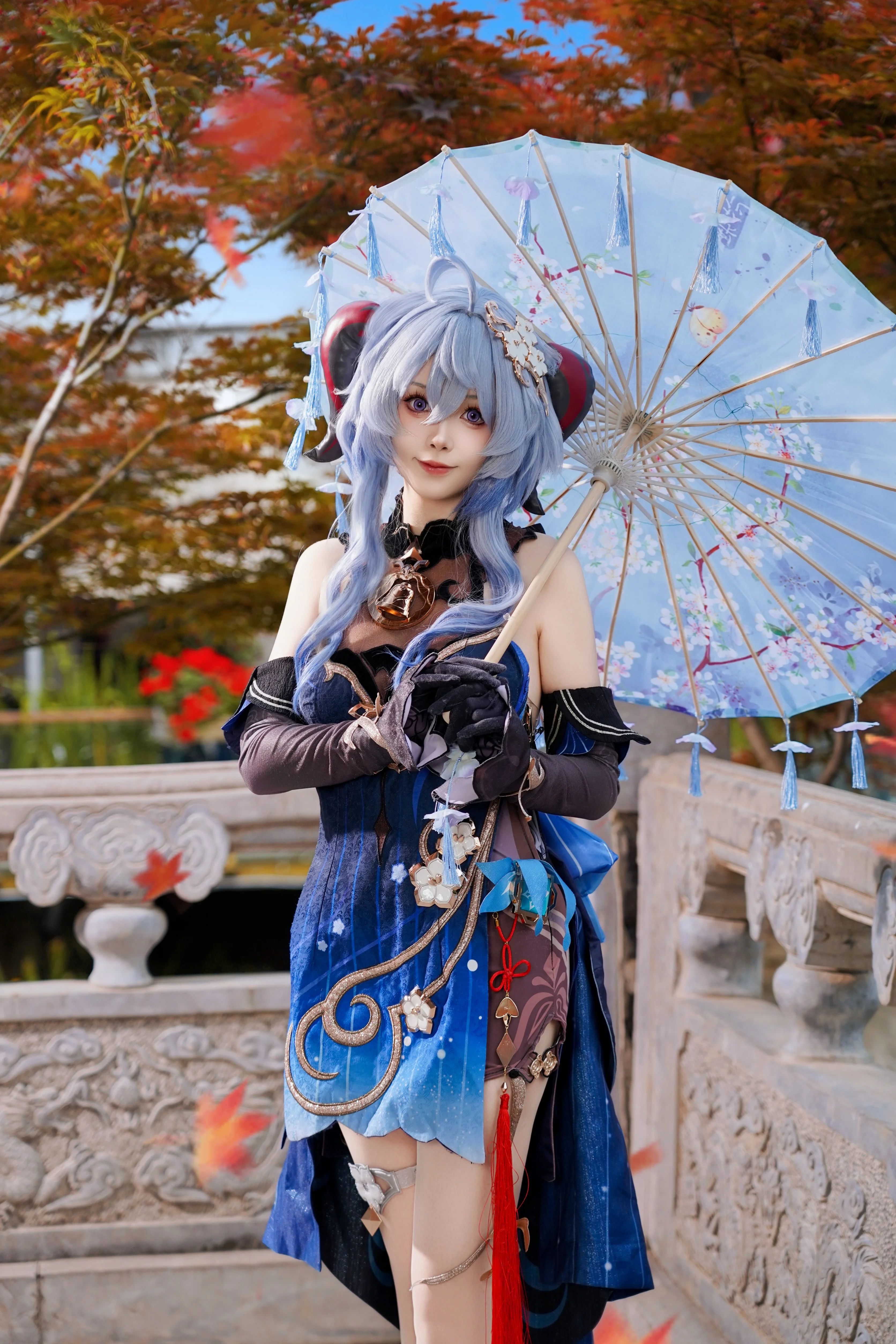 【甘雨cos】原神璃月藍調，與詩意秋景共賀端午 - 第 1 張