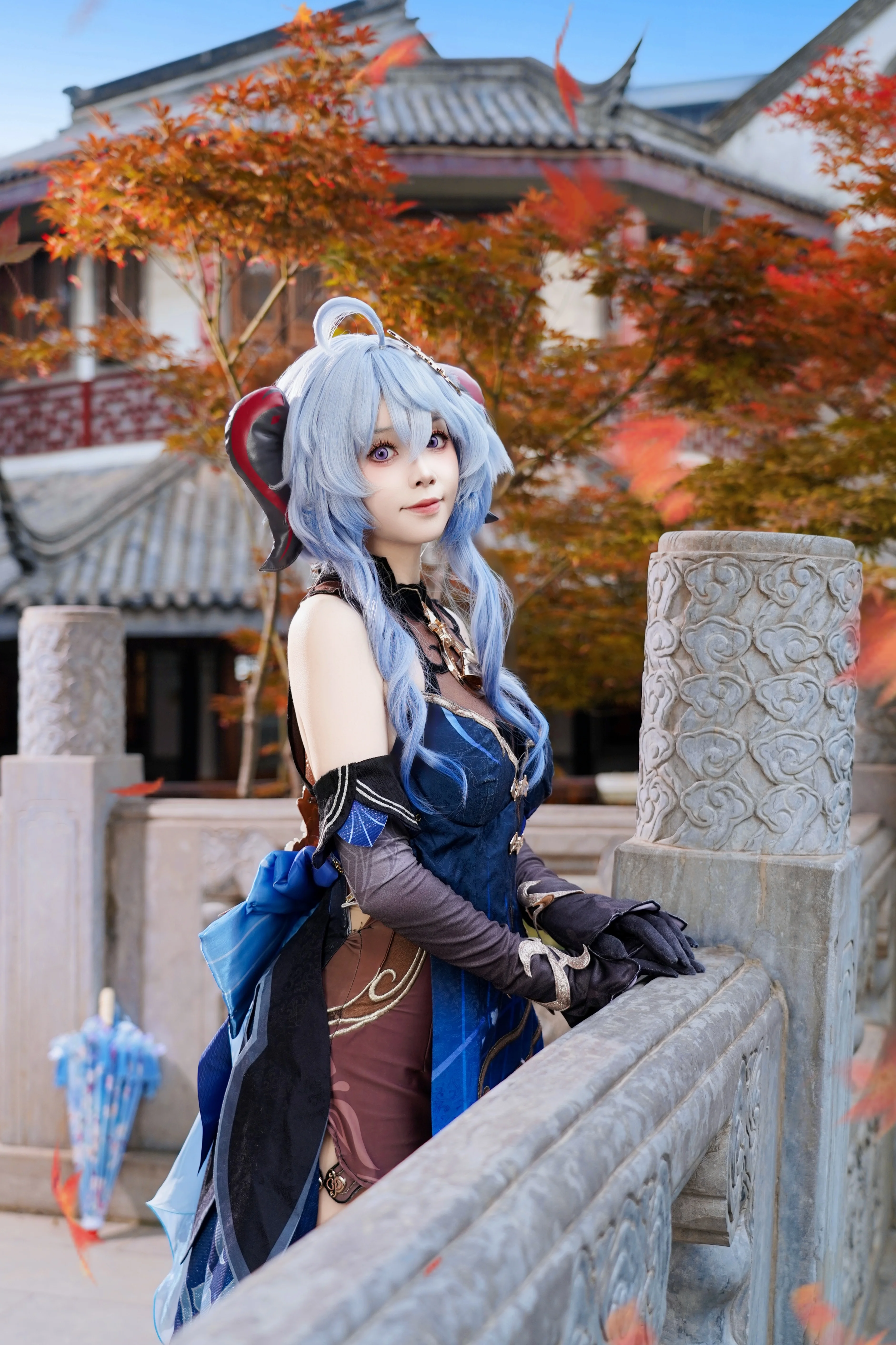 【甘雨cos】原神璃月藍調，與詩意秋景共賀端午 - 第 3 張