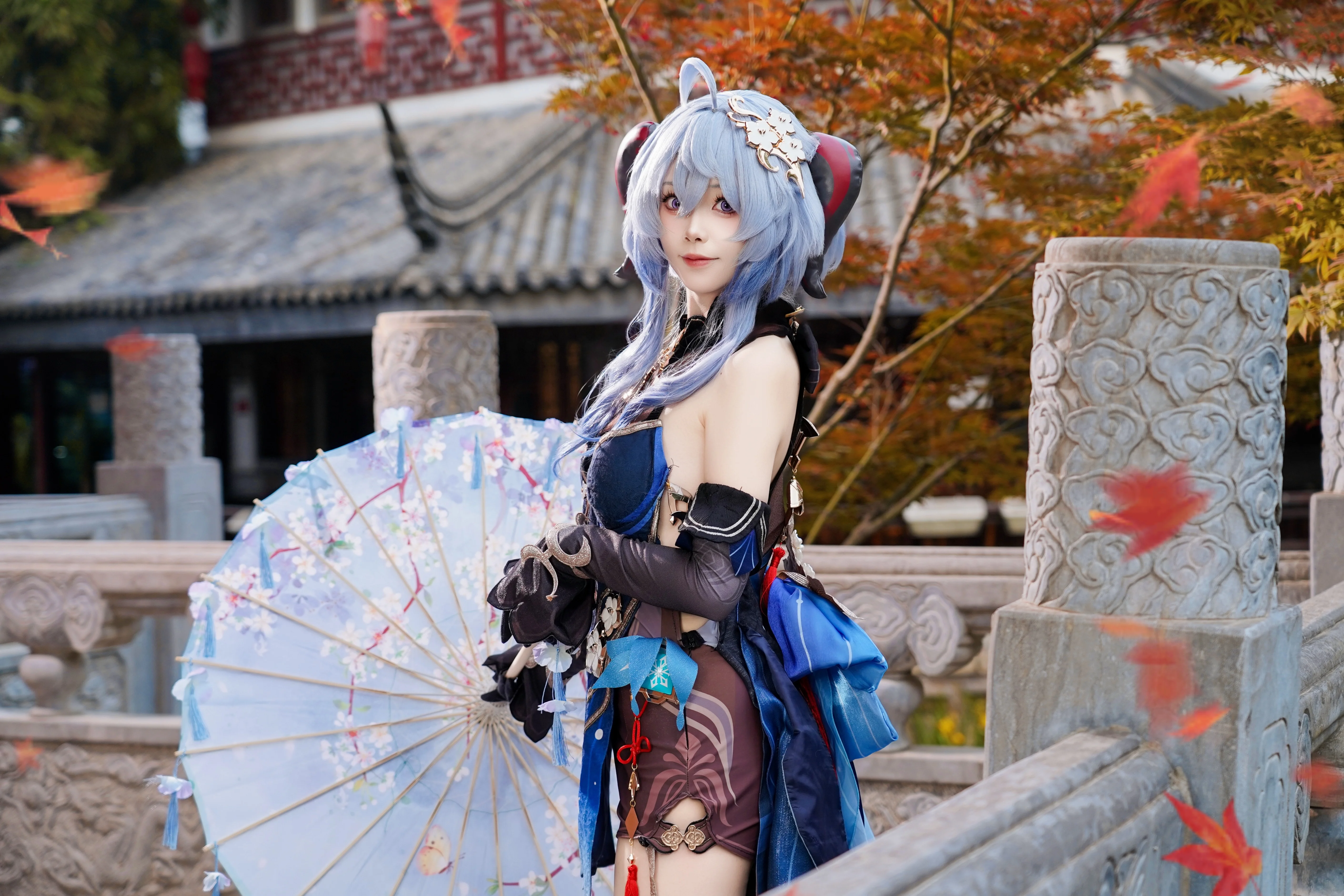 【甘雨cos】原神璃月藍調，與詩意秋景共賀端午 - 第 4 張