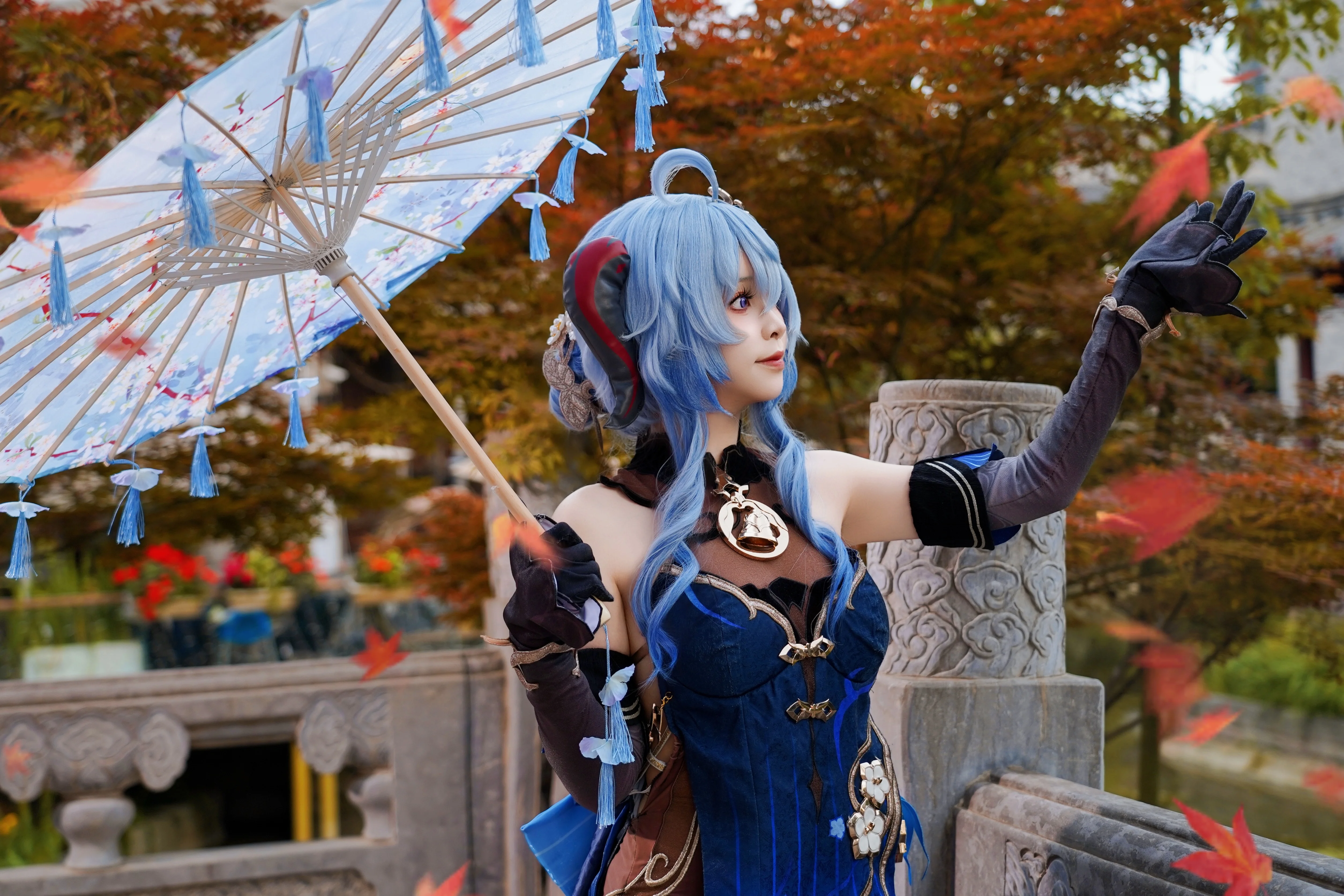 【甘雨cos】原神璃月藍調，與詩意秋景共賀端午 - 第 5 張