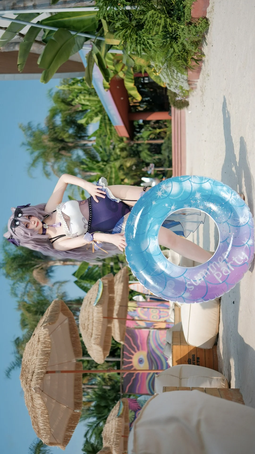 原神刻晴泳装，玉衡星的夏日度假风