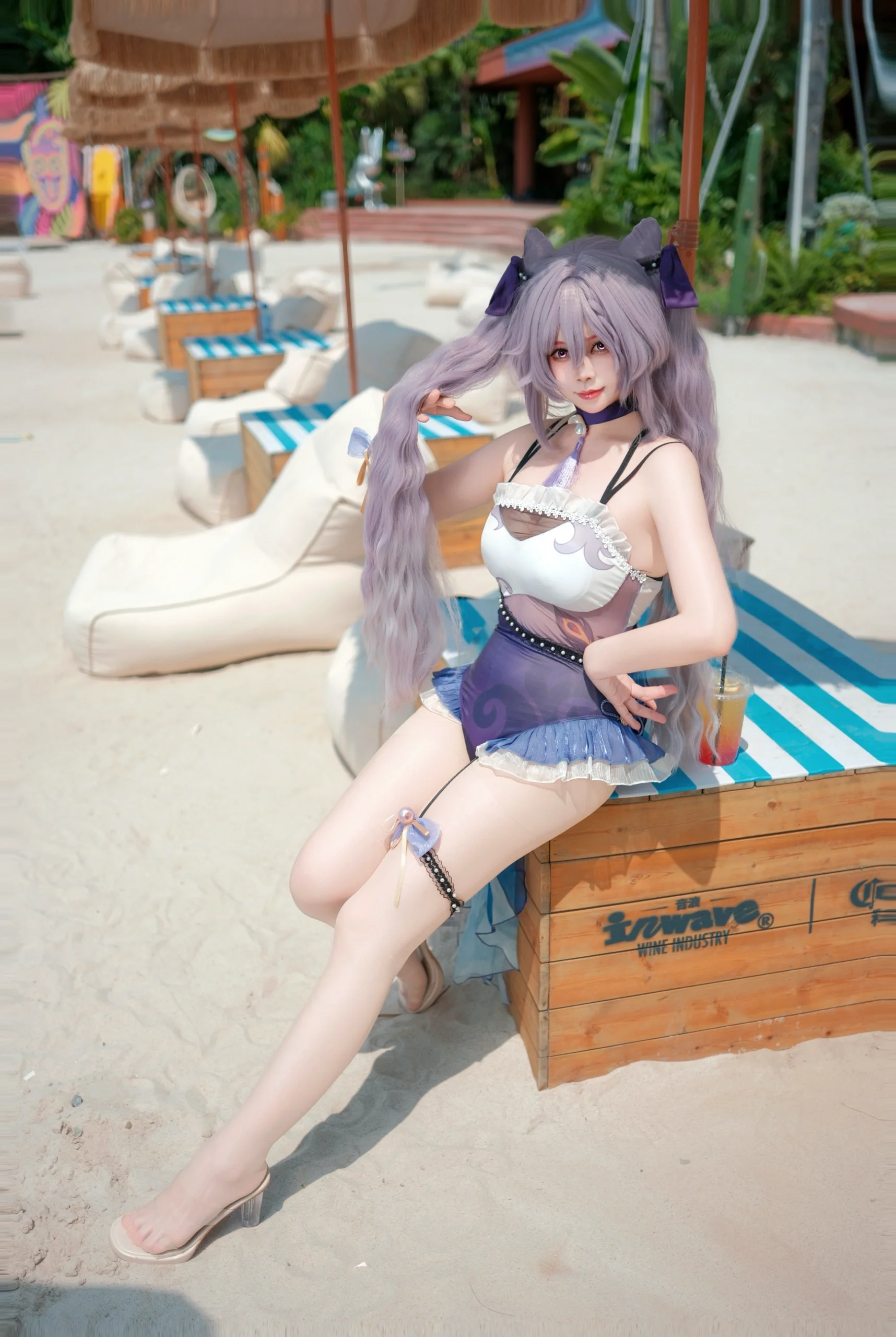 【刻晴cos】原神玉衡星的夏日沙滩度假风实录