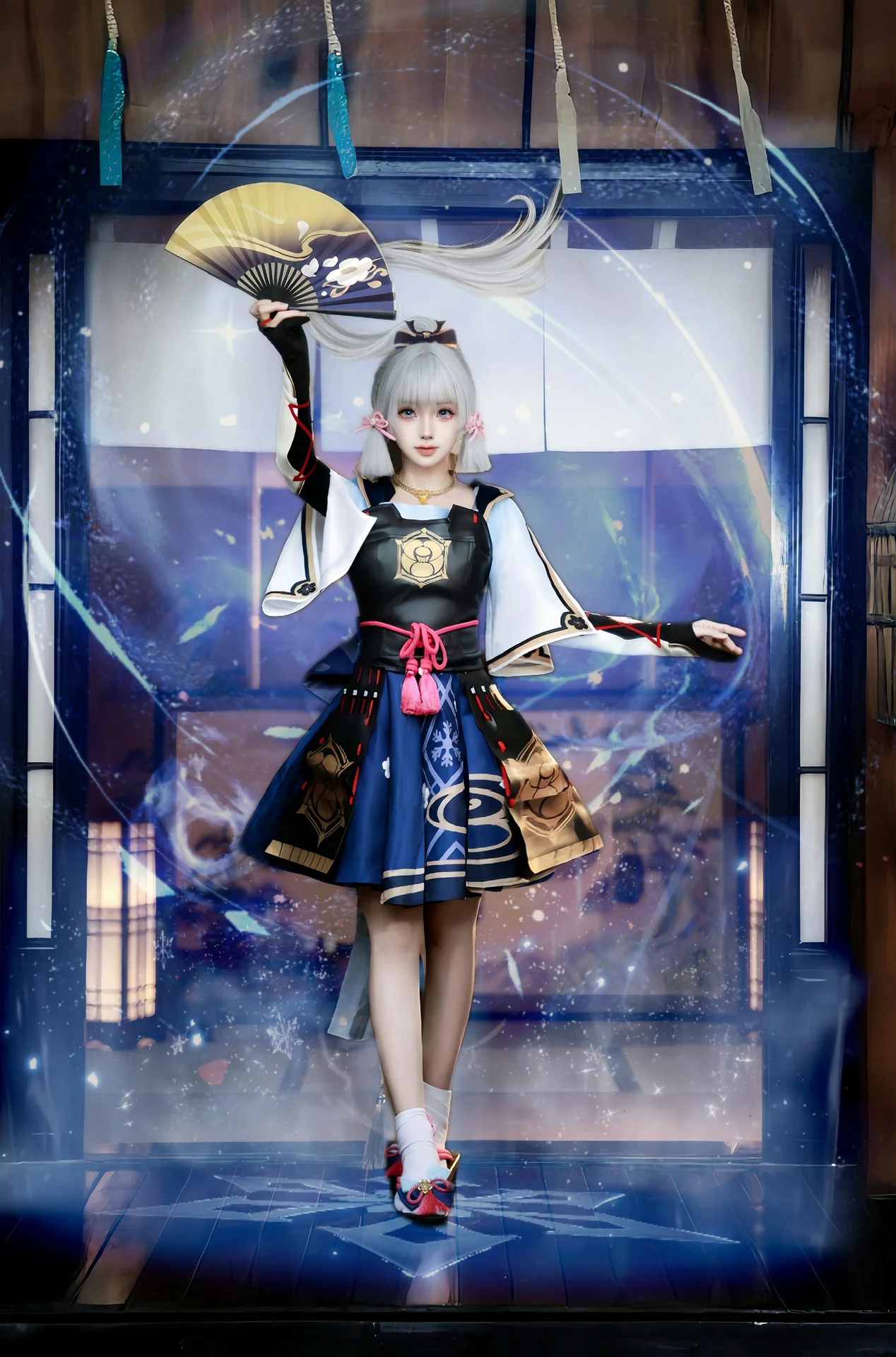 【神里绫华cos】稻妻的雪风与折扇，定格此刻的静谧