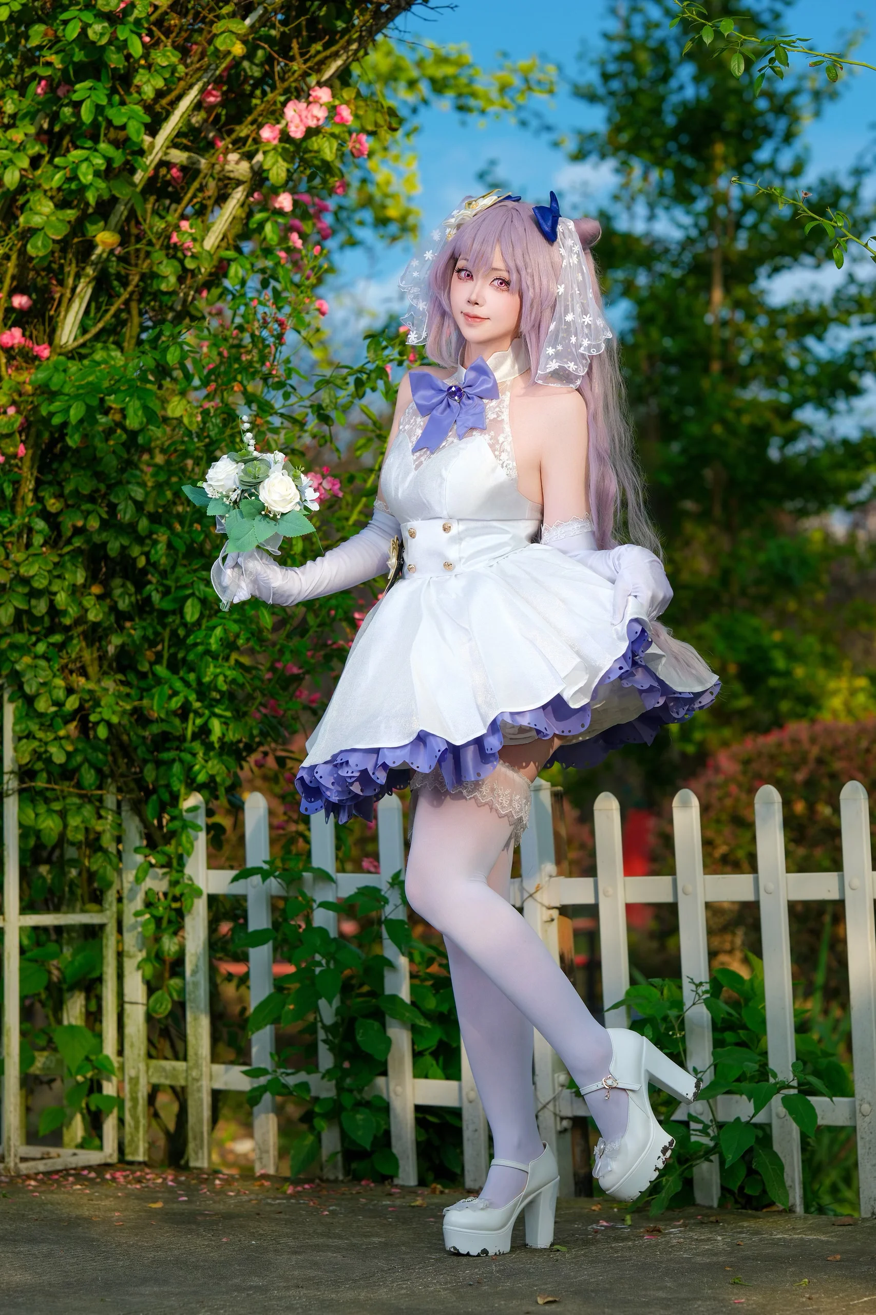 【刻晴cos】原神少女系花嫁的动作参考分享