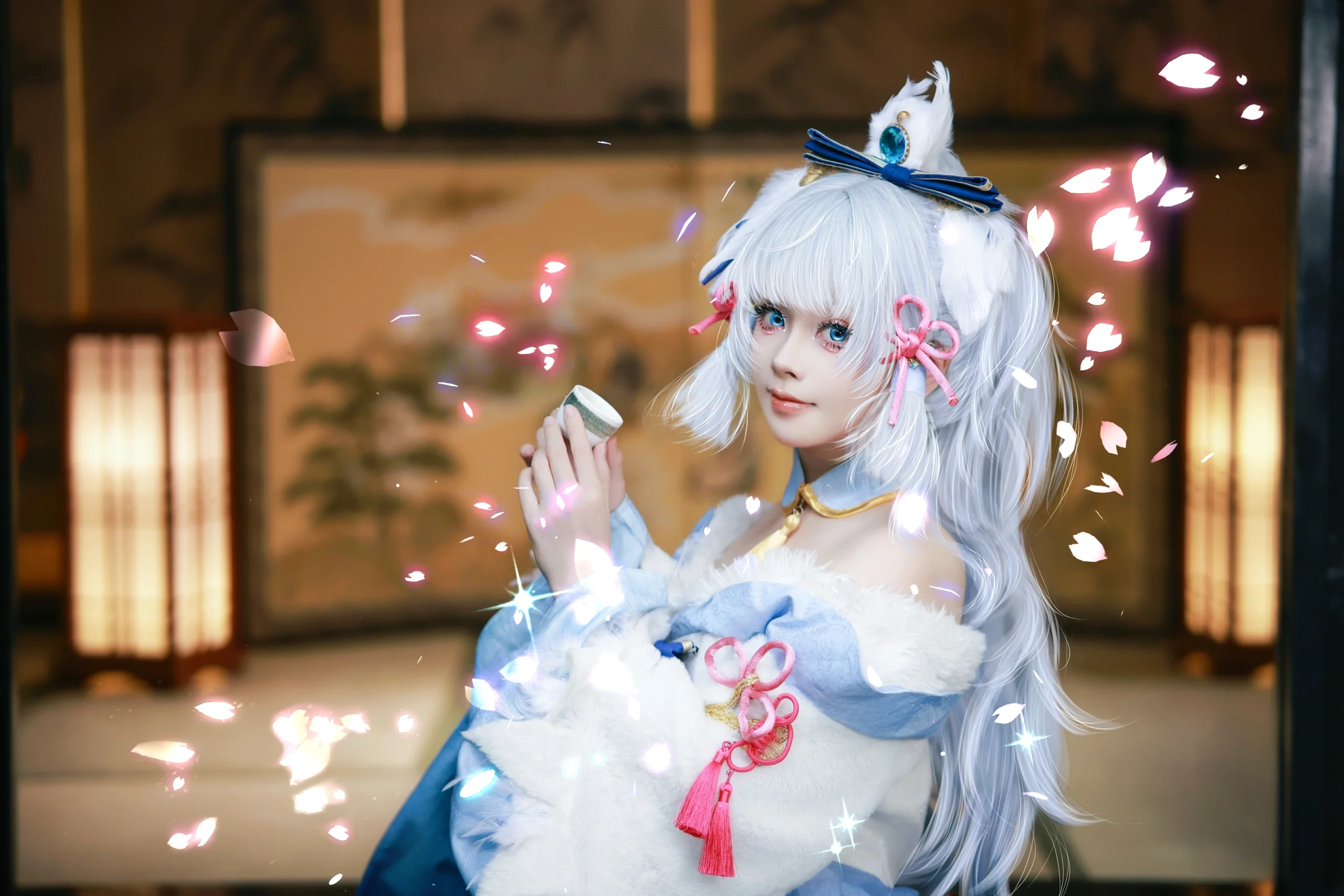 【神里绫华cos】白鹭公主生日，三年相伴的祈愿 - 第 3 张