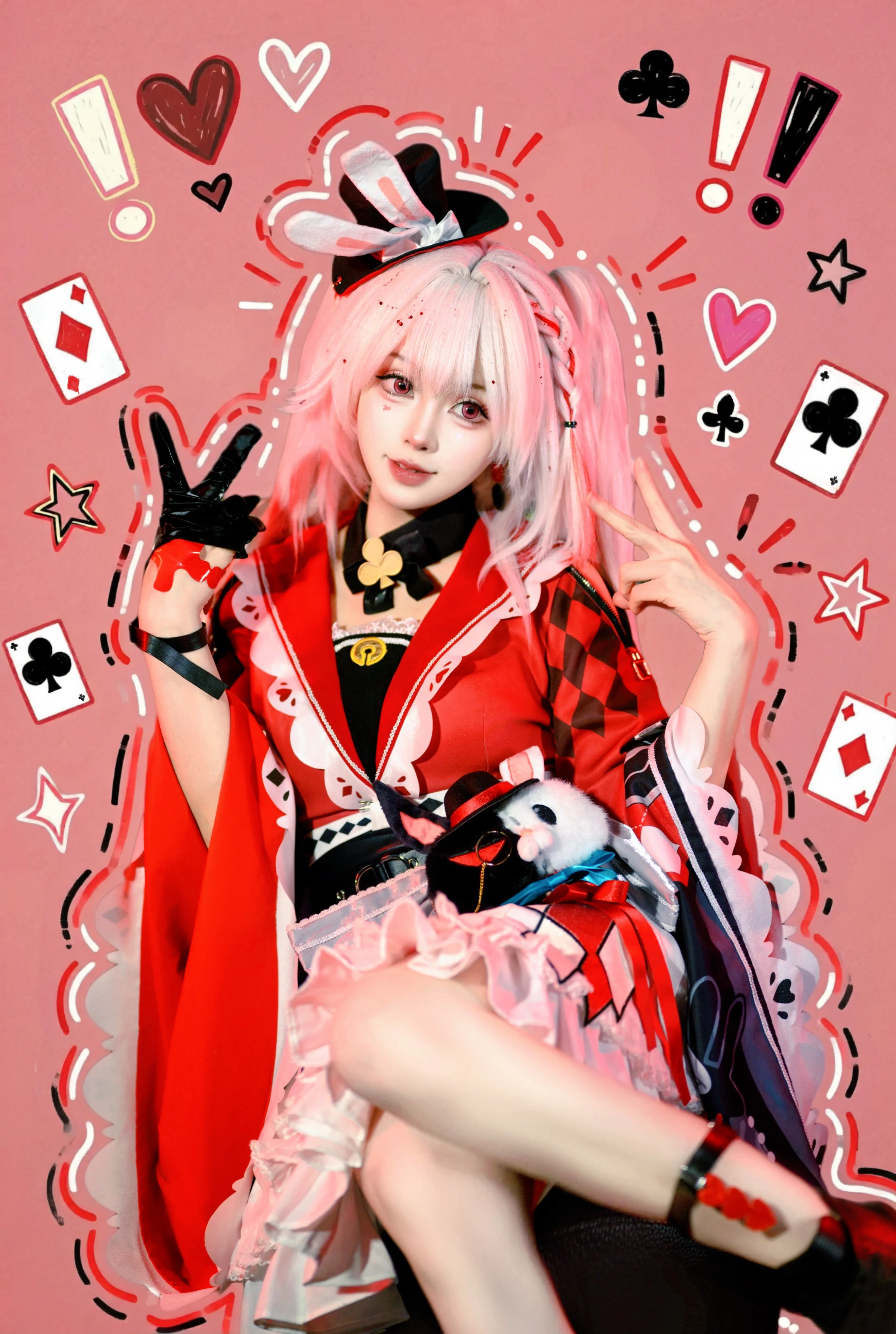 【火花cos】崩坏星穹铁道，红白棋盘格与扑克牌的狂欢夜 - 第 4 张