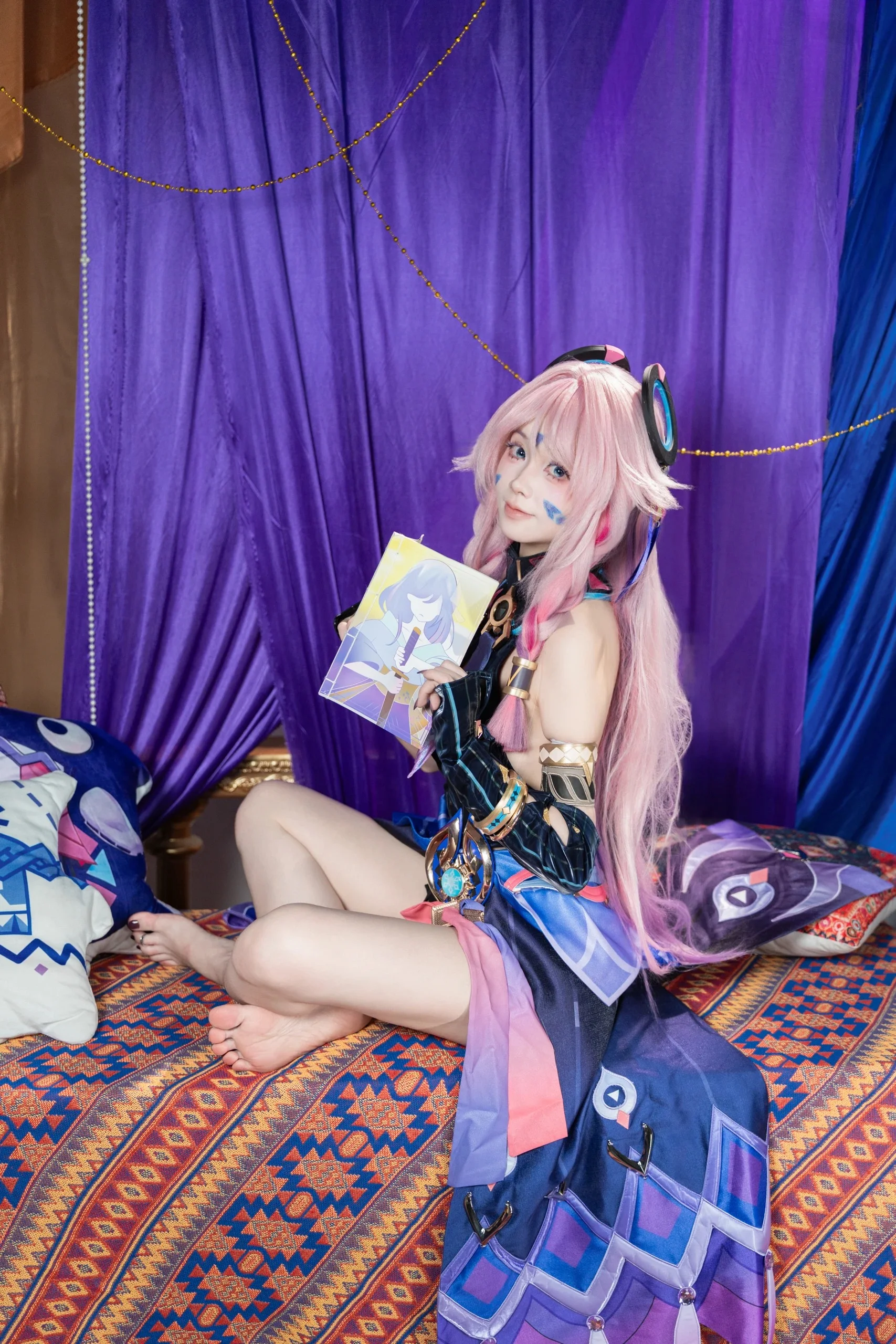 【水手服cos】万粉福利，用这张居家躺拍记录三周年 - 第 3 张