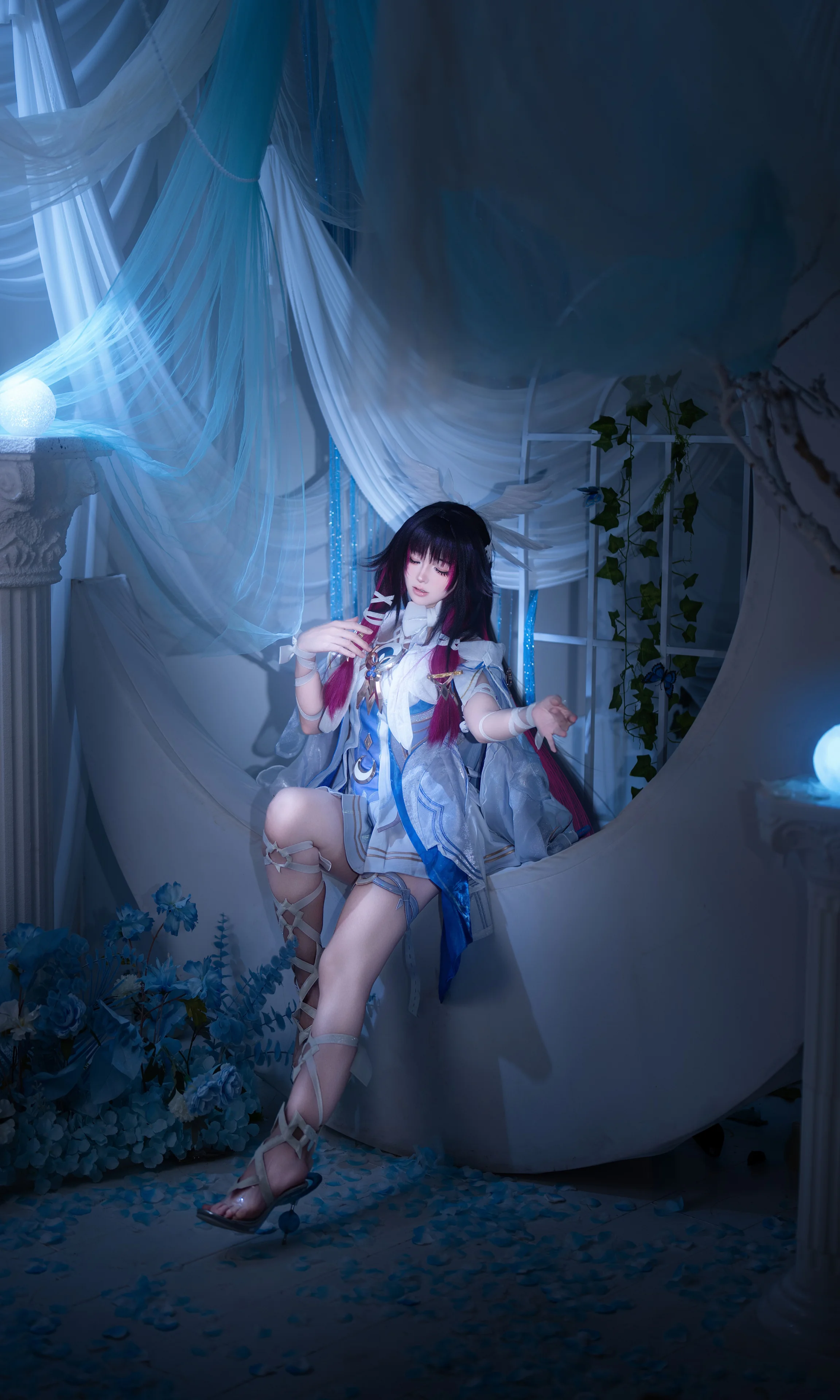 【コロンビーナ コスプレ】『空月の歌』復刻、一筋の月光を借りて少女の姿を切り取る - 2 枚目