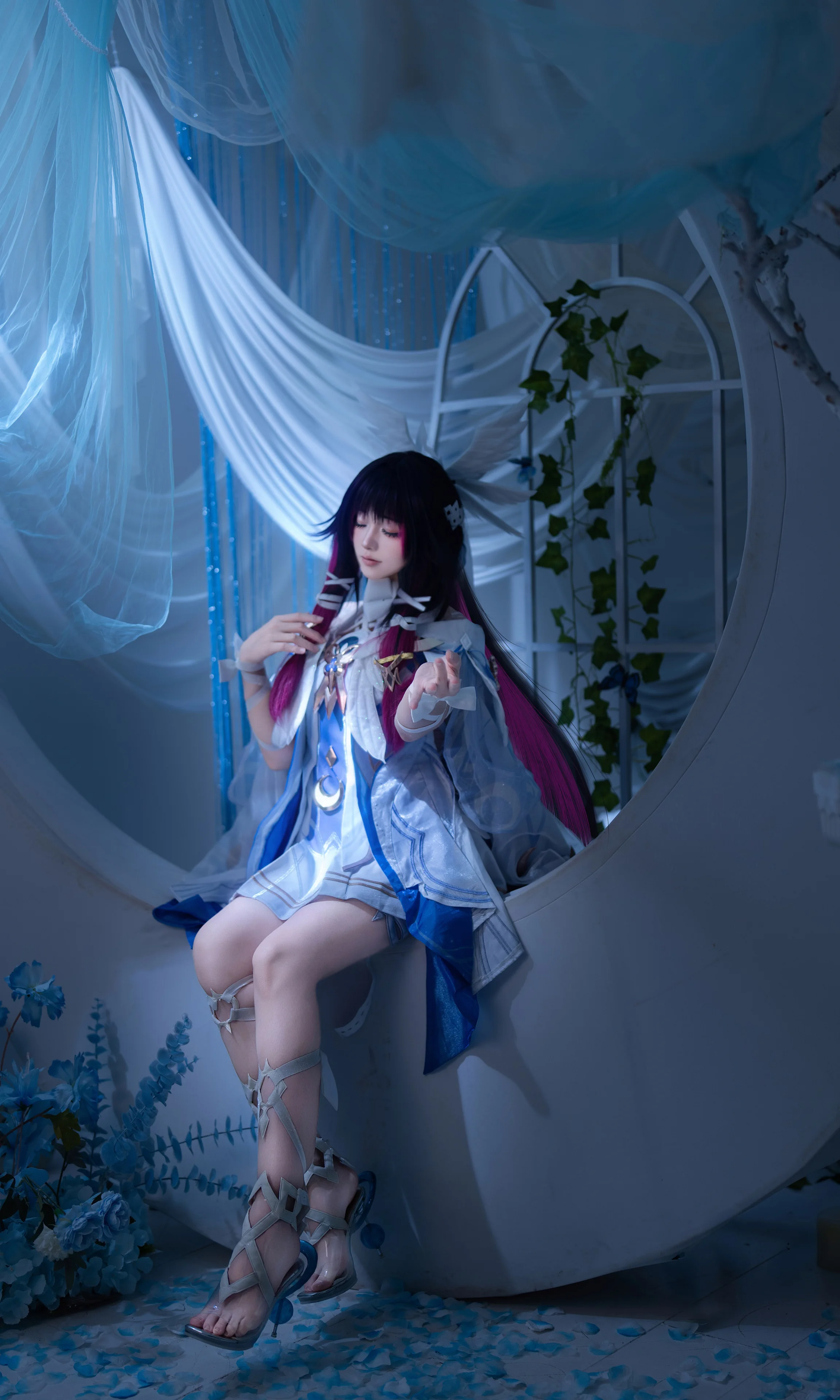 【コロンビーナ コスプレ】『空月の歌』復刻、一筋の月光を借りて少女の姿を切り取る - 3 枚目