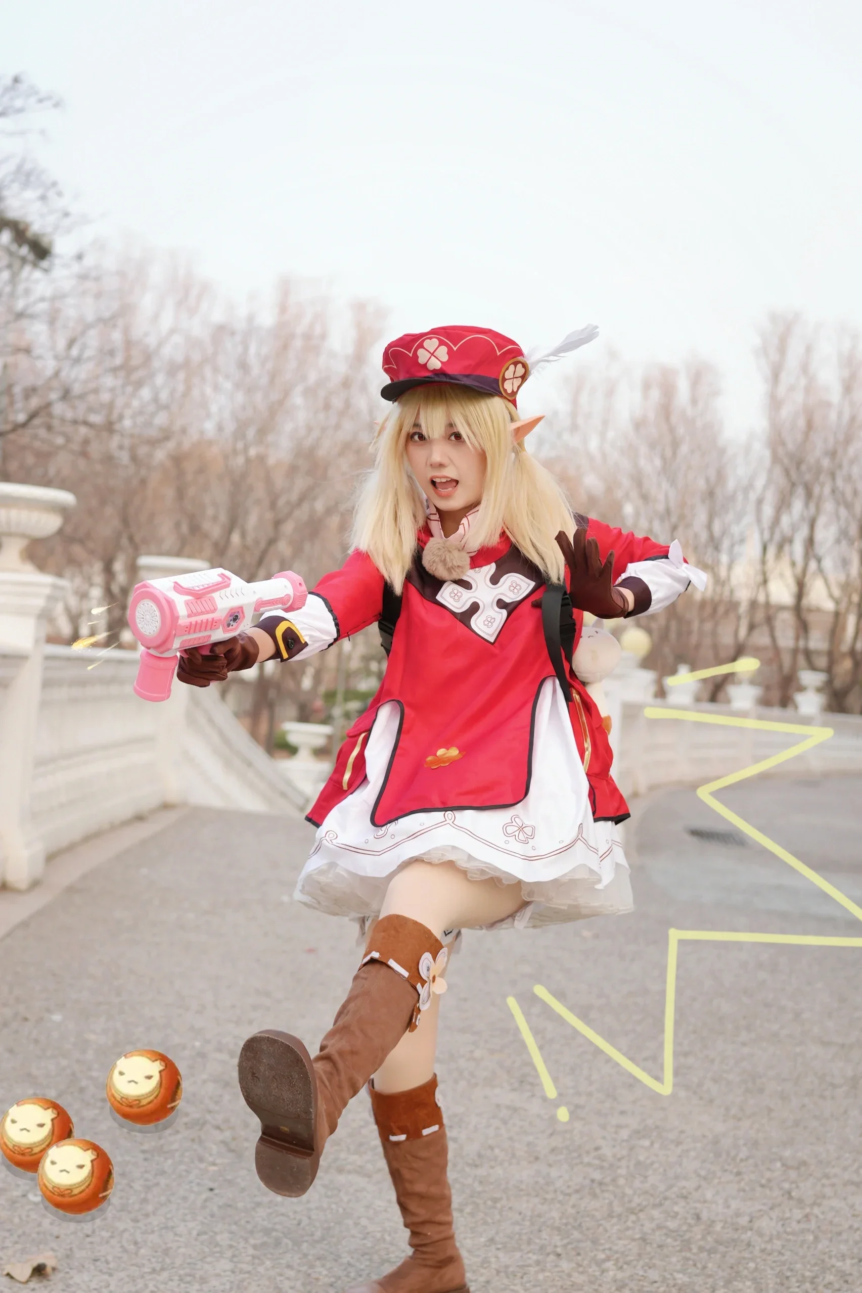 【クレー コスプレ】『原神』火花騎士の公園遊園地でおちゃめな日常 - 1 枚目