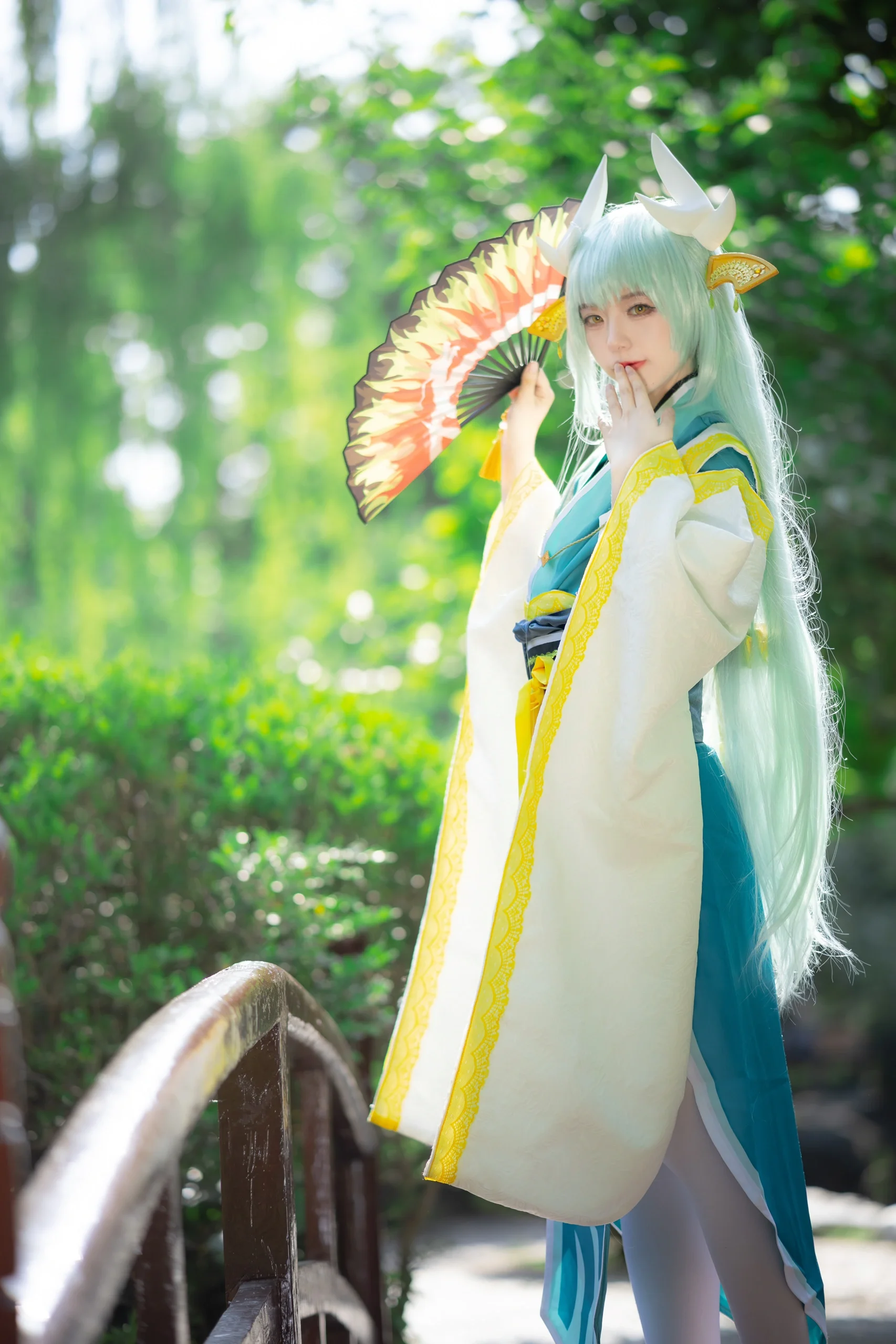 【清姬cos】FGO庭院光影中定格的白蛇与和风 - 第 2 张