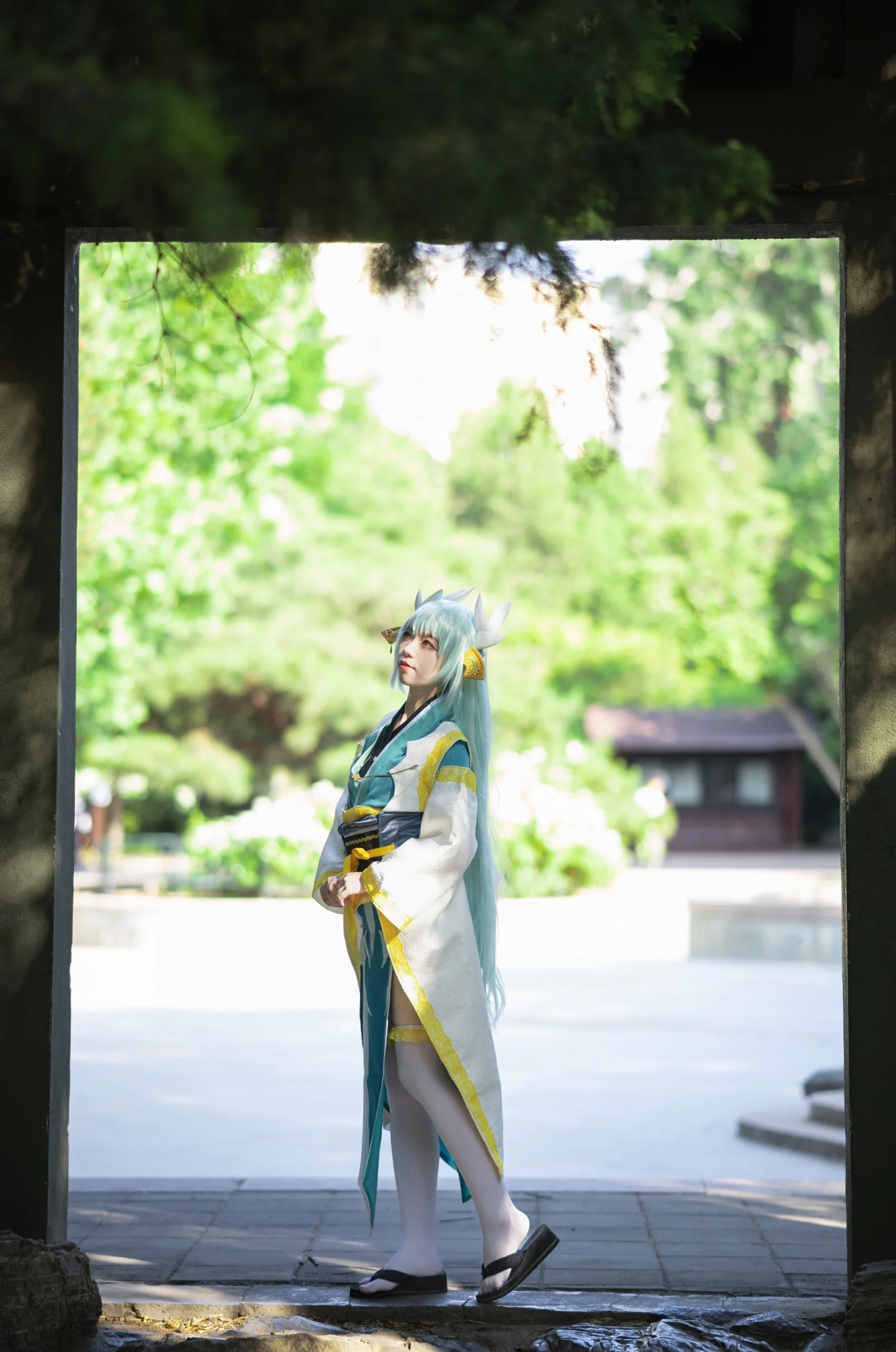 【清姬cos】FGO庭院光影中定格的白蛇与和风 - 第 3 张