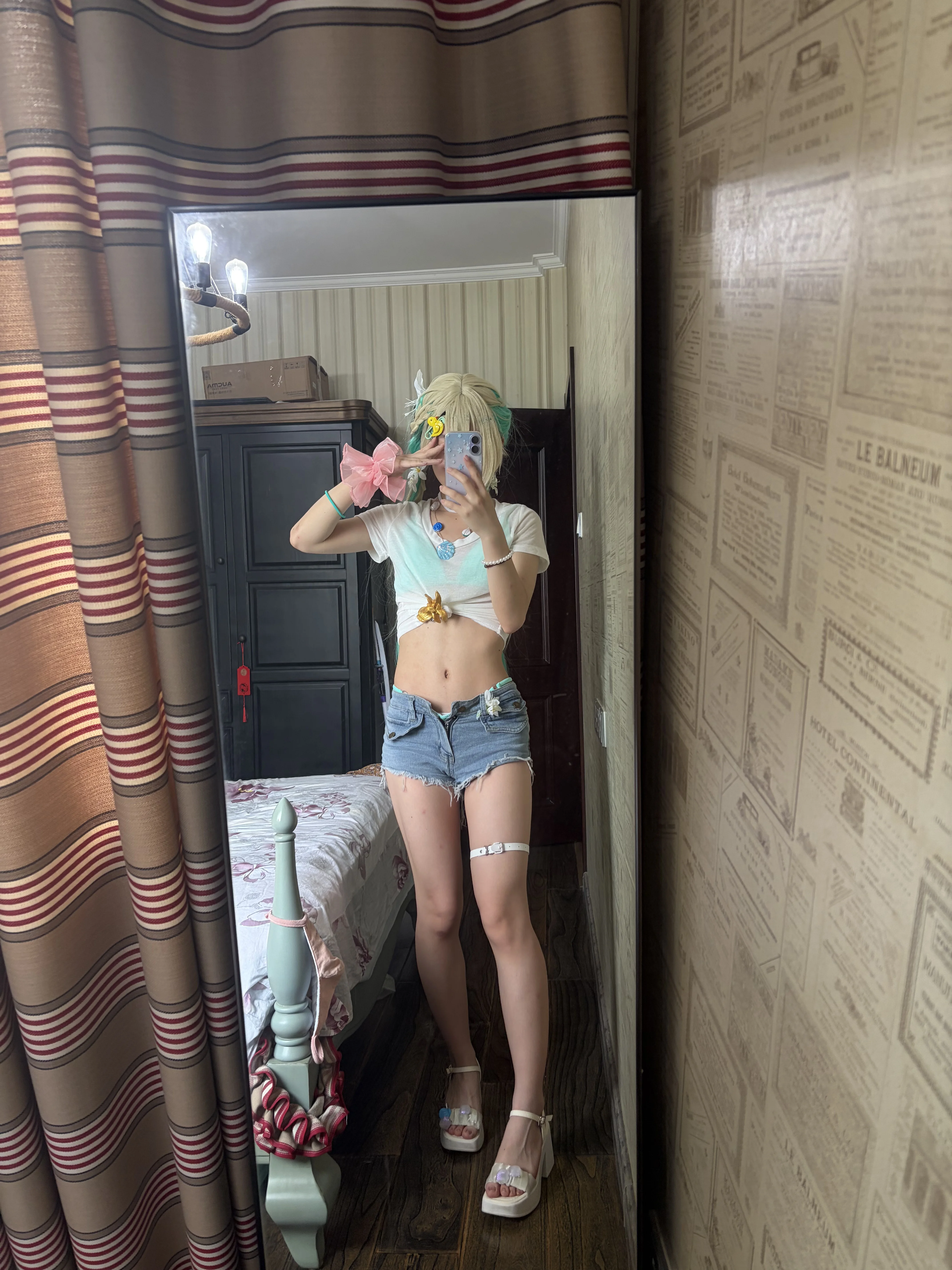 【琳奈cos】原相机试衣，鸣潮夏日薄荷糖穿搭 - 第 2 张