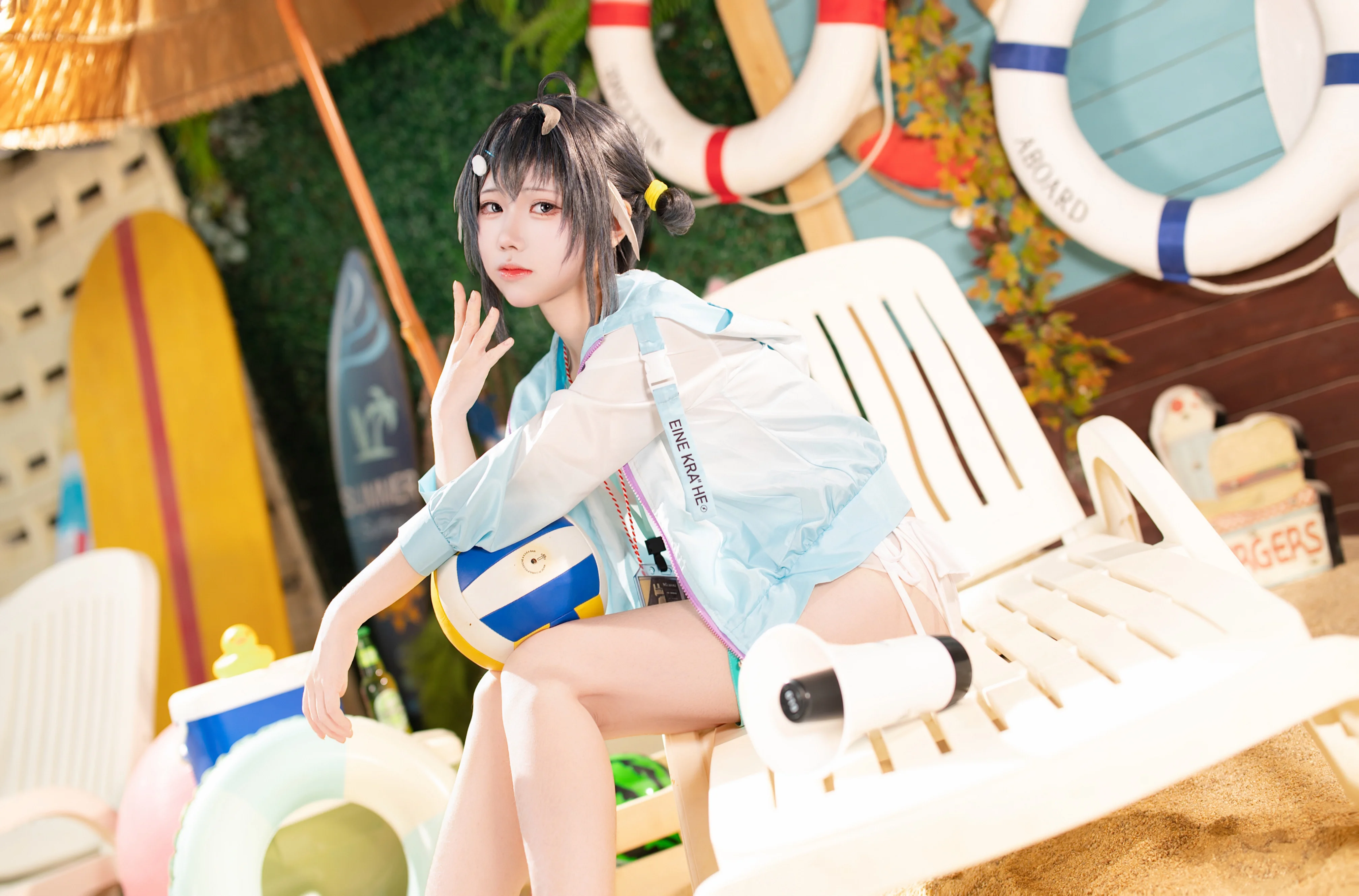 【羽毛笔cos】明日方舟夏日泳装，活力救生员 - 第 4 张