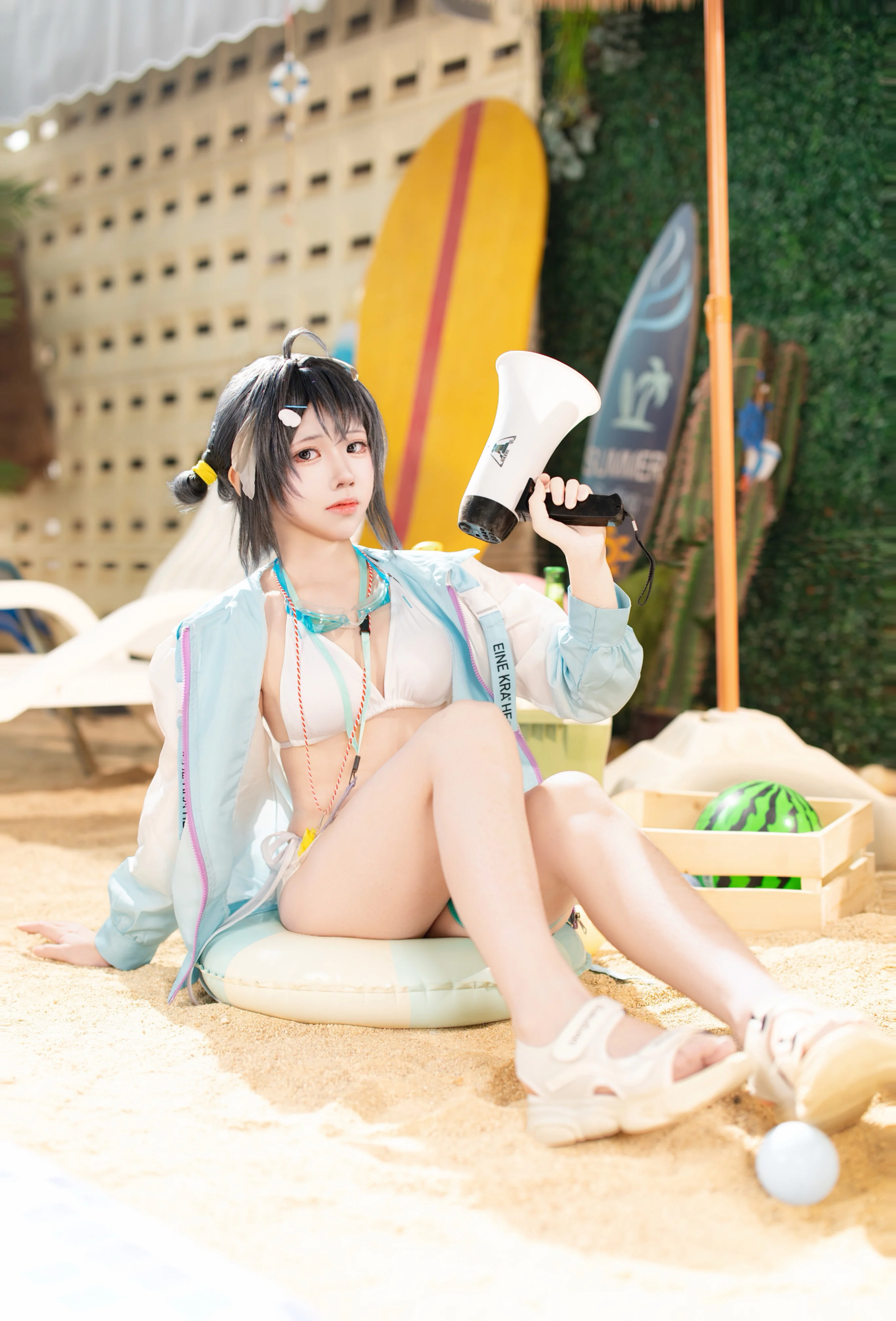 【羽毛笔cos】明日方舟夏日泳装，活力救生员 - 第 7 张