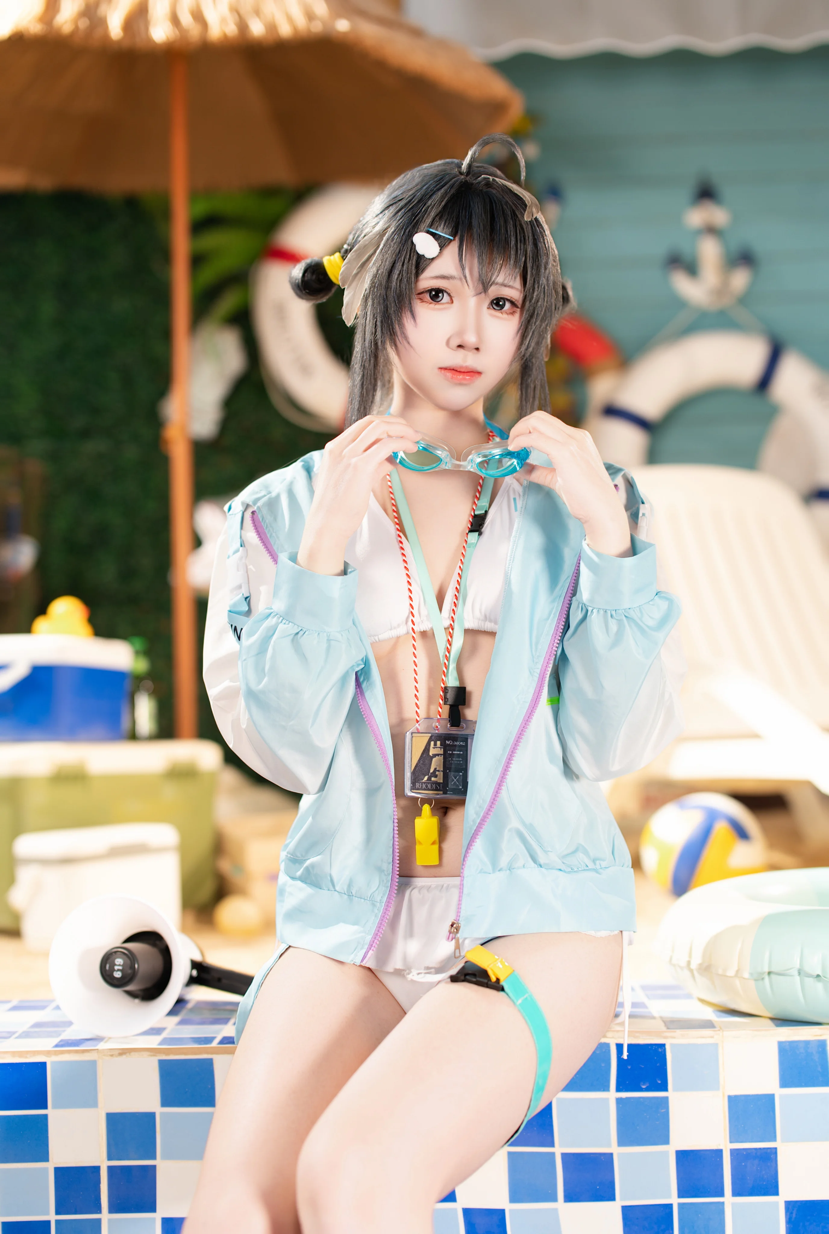 【羽毛笔cos】明日方舟夏日泳装，活力救生员 - 第 8 张