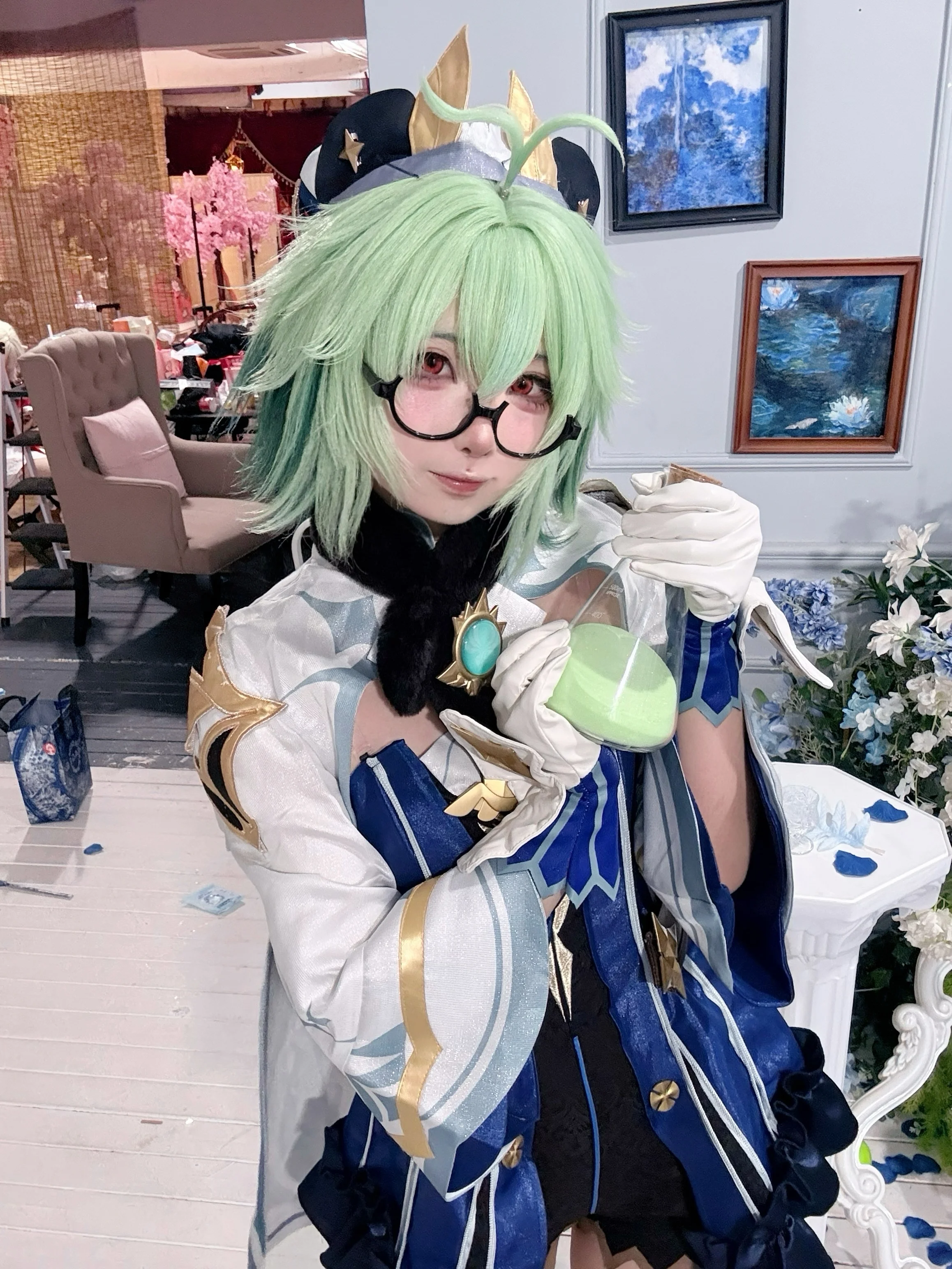 【砂糖cos】原神炼金术师的微光，被假发勒出的敬业印记