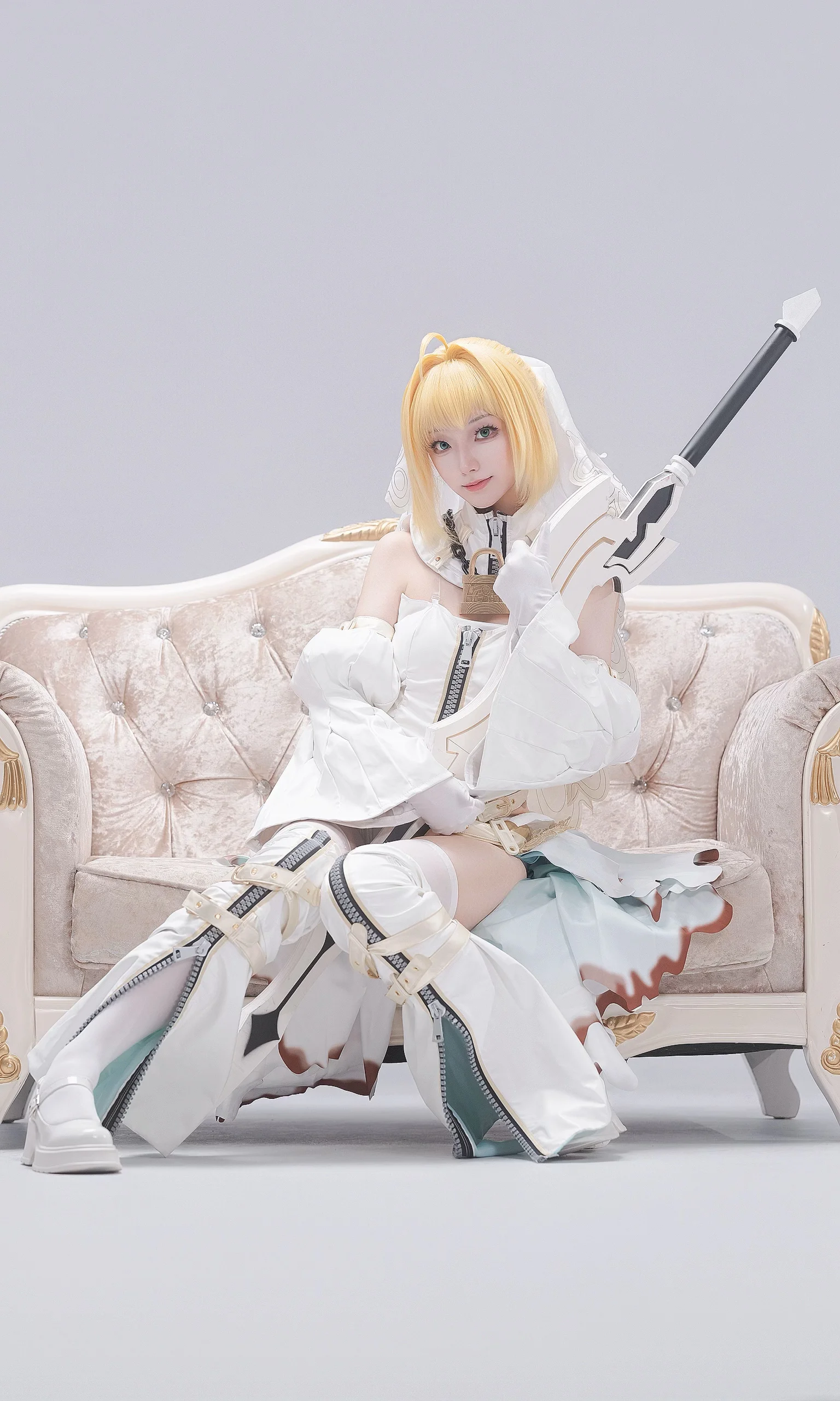 【尼禄cos】FGO里的白铠少女，来一点小小的二次元震撼 - 第 7 张