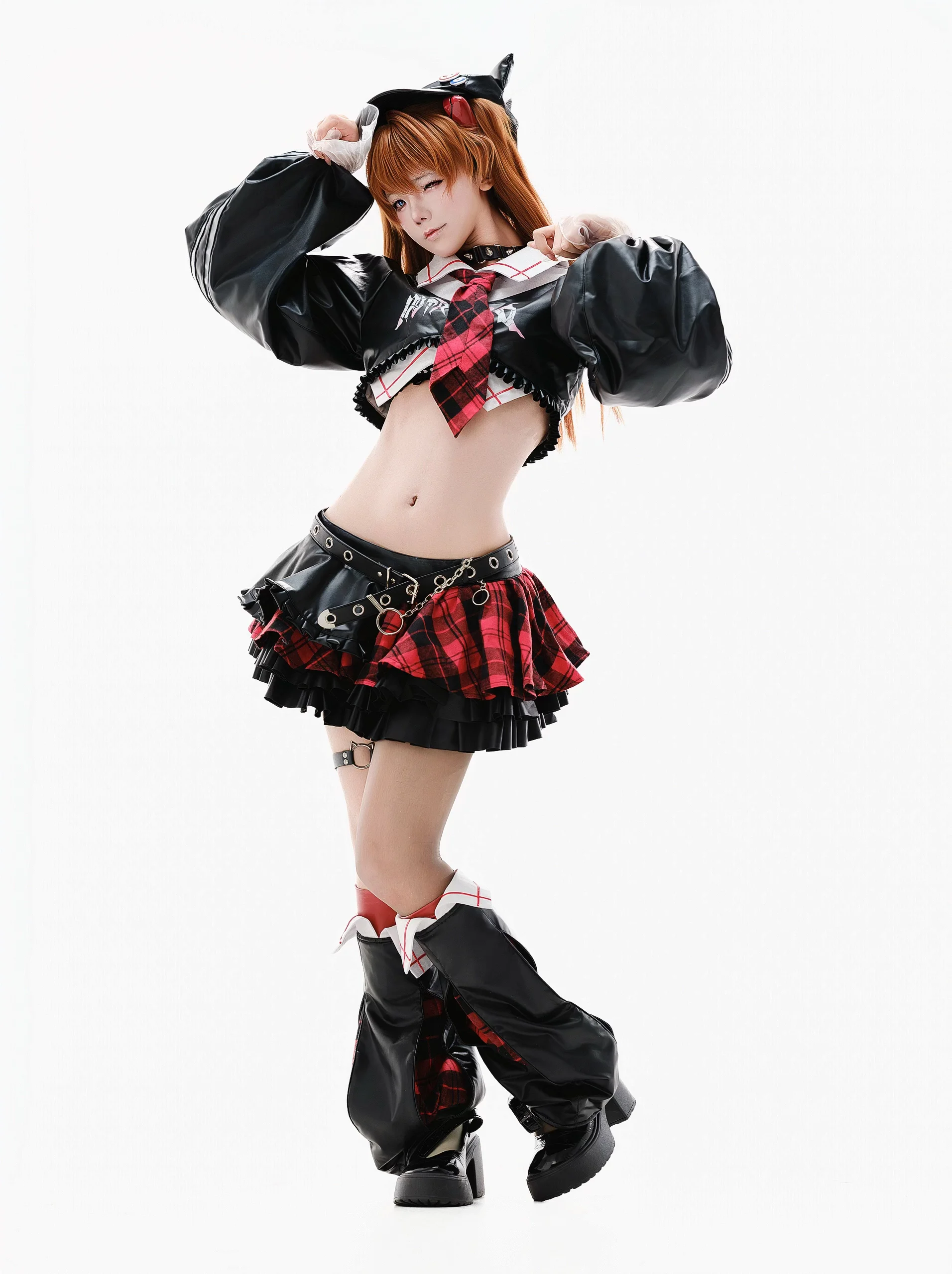 【アスカコスプレ】新世紀エヴァンゲリオン、白ホリ撮影のハイキーライティングがもたらす自信の張力 - 8 枚目