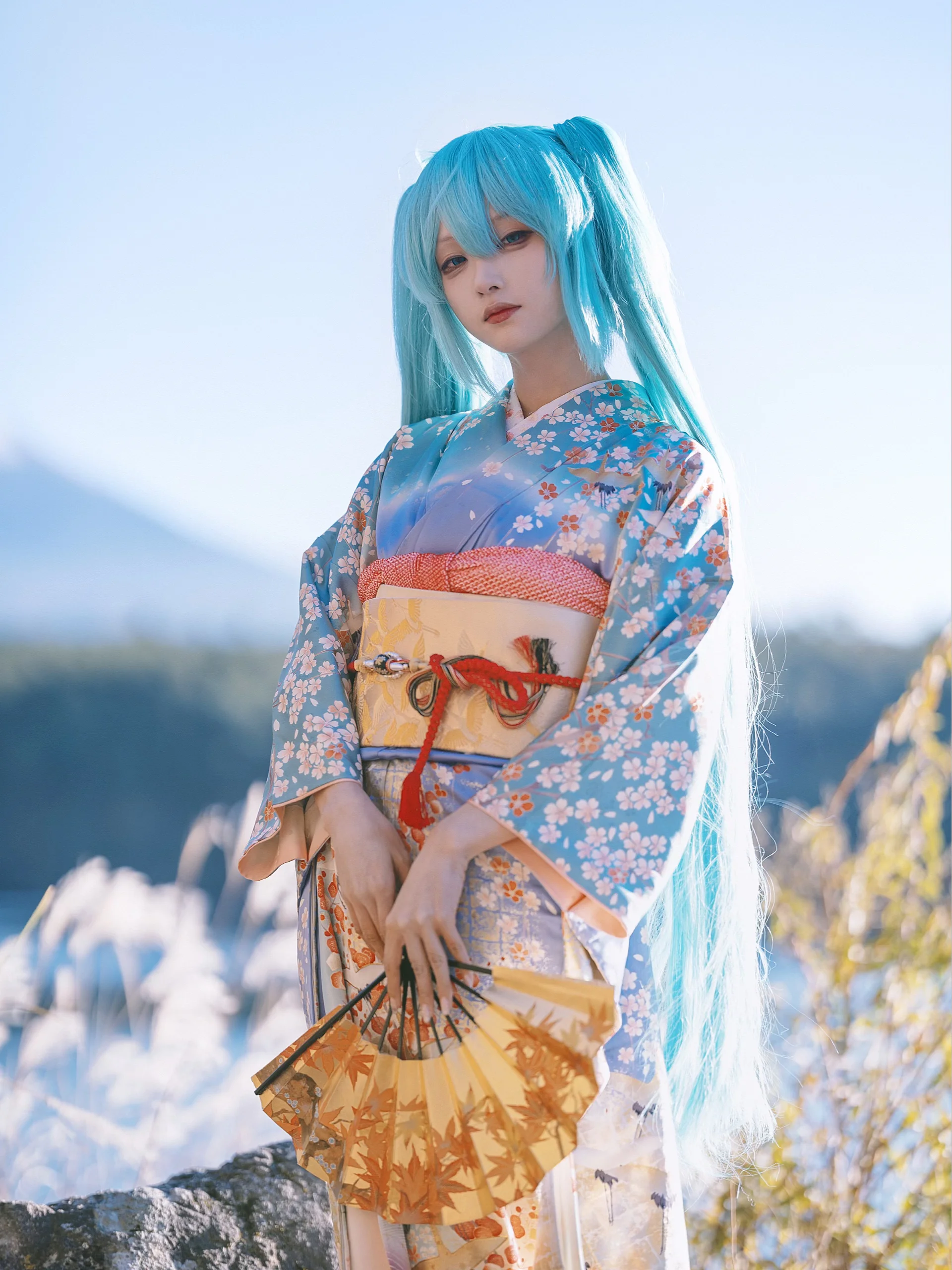 【初音未来cos】花鸟风月中的一瞬温柔