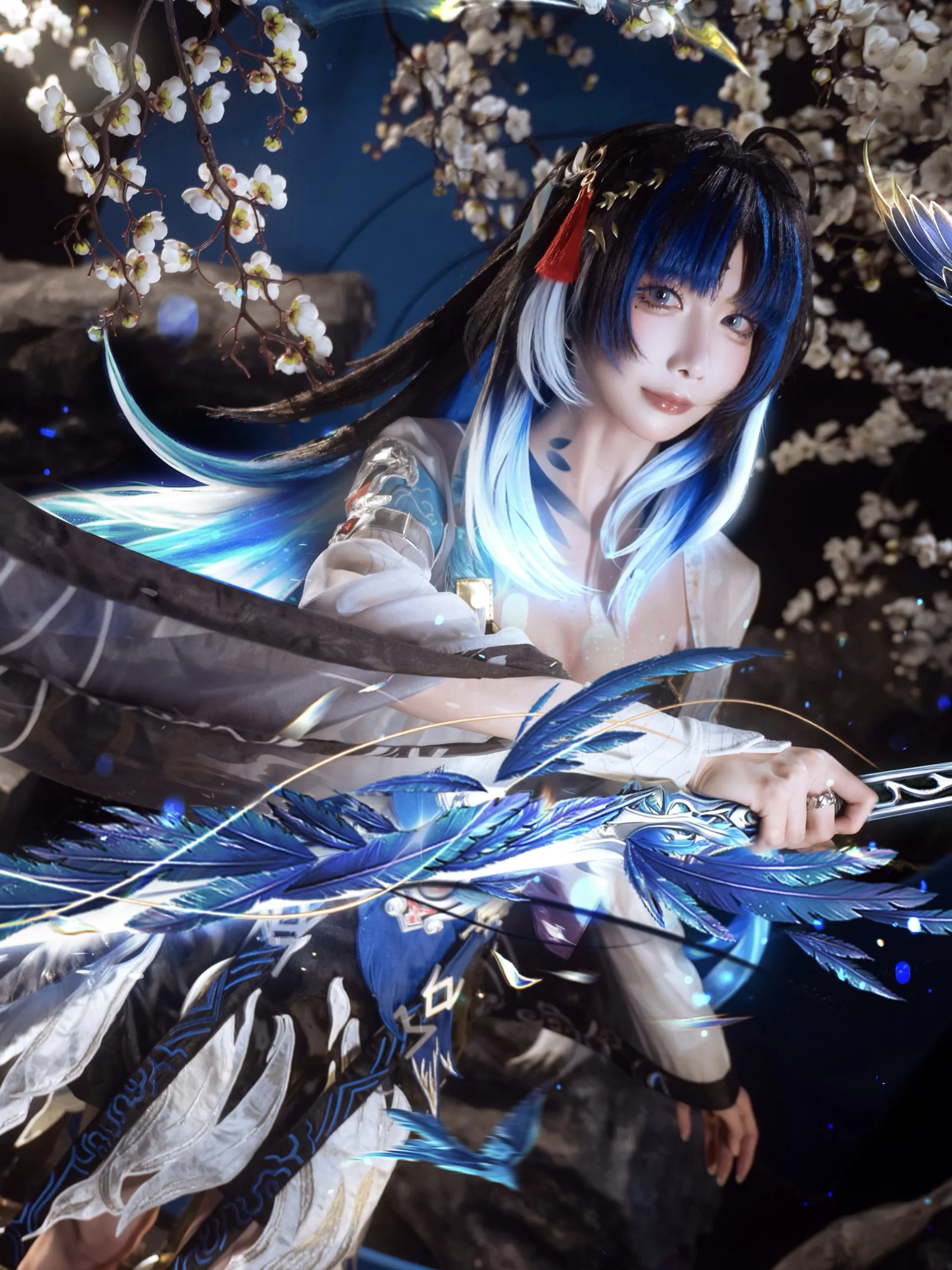 【秧秧玄翎cos】鸣潮中的清冷剑客，玄方城的执羽者 - 第 1 张