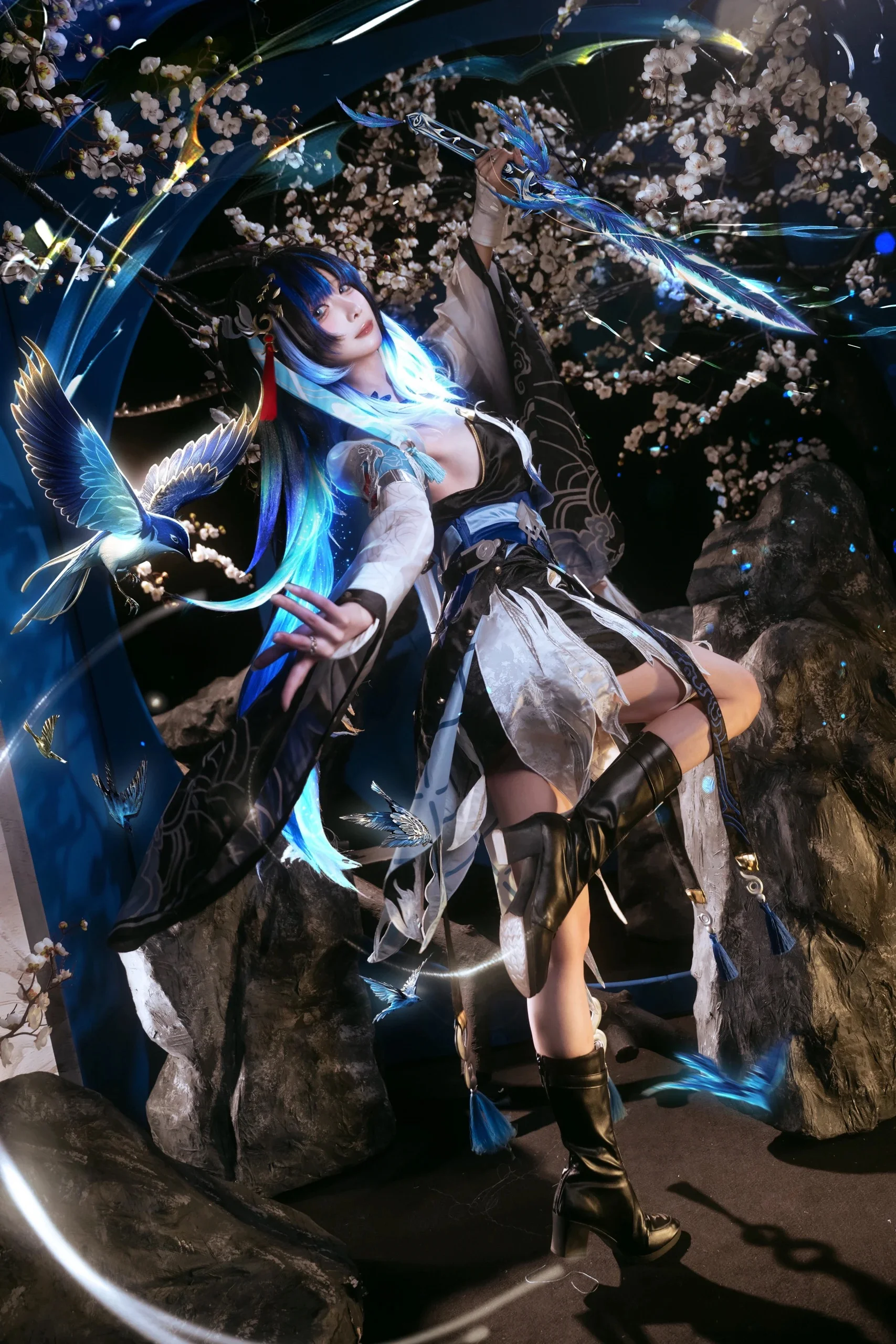 【秧秧玄翎cos】鸣潮中的清冷剑客，玄方城的执羽者