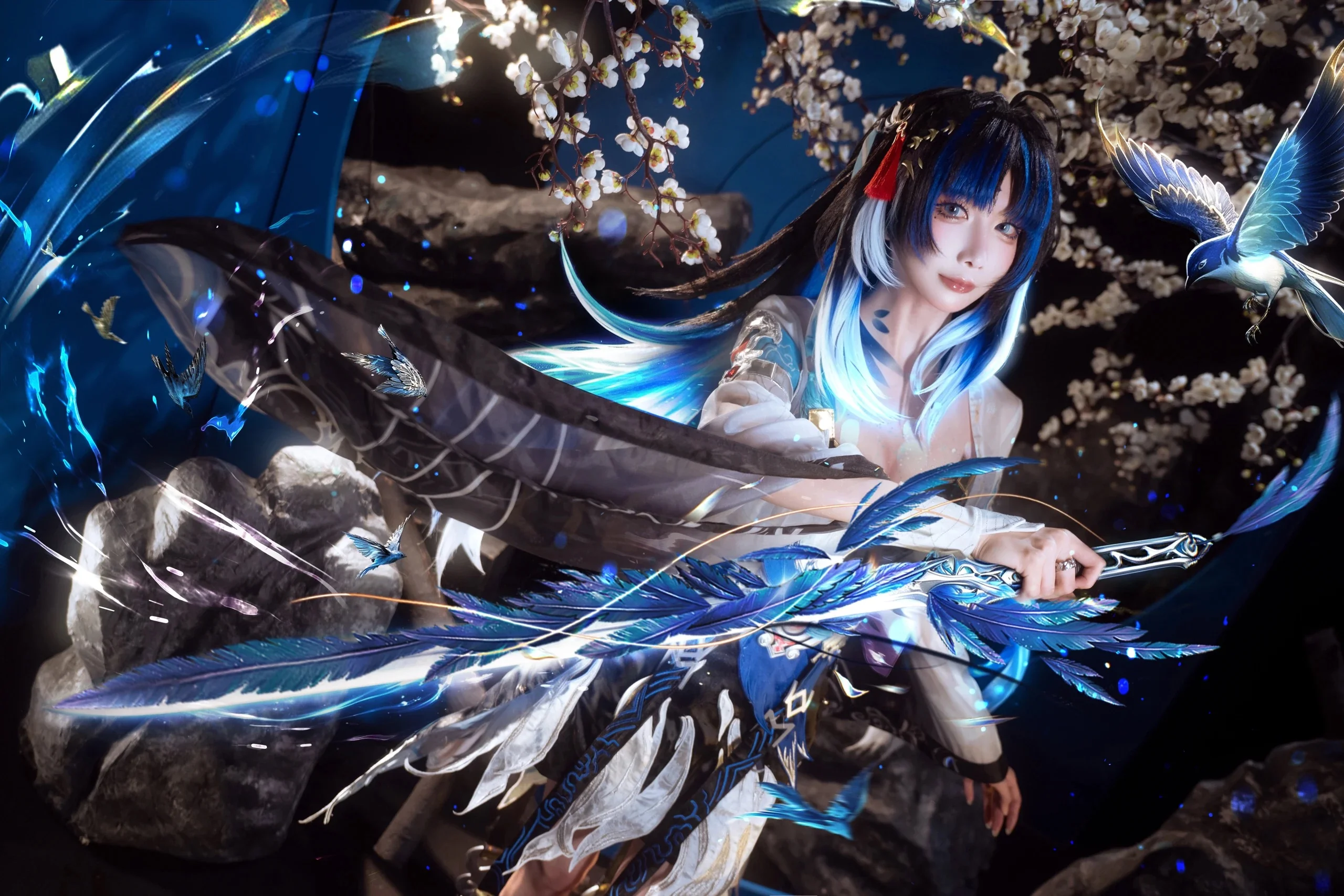 【秧秧玄翎cos】鸣潮中的清冷剑客，玄方城的执羽者 - 第 3 张