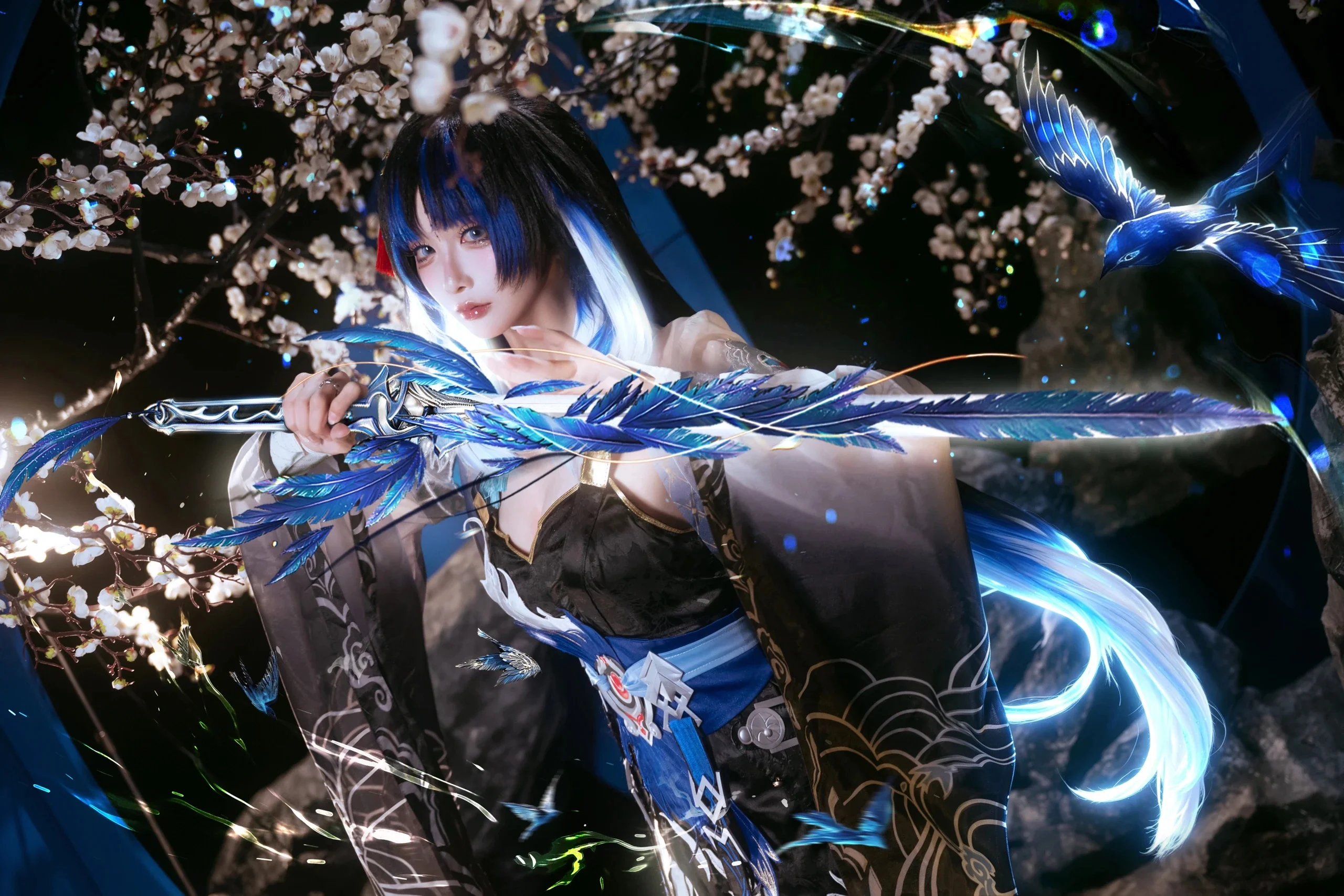 【秧秧玄翎cos】鸣潮中的清冷剑客，玄方城的执羽者 - 第 4 张