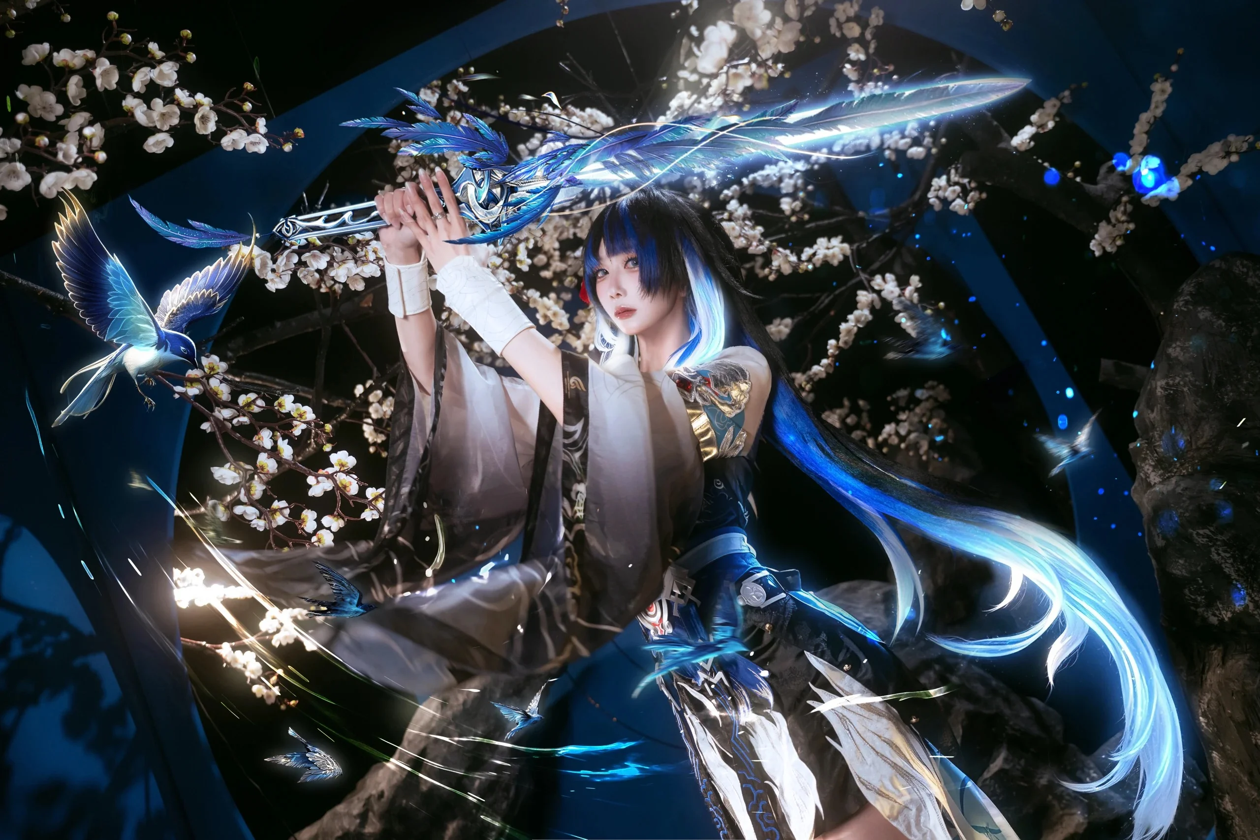 【秧秧玄翎cos】鸣潮中的清冷剑客，玄方城的执羽者 - 第 5 张
