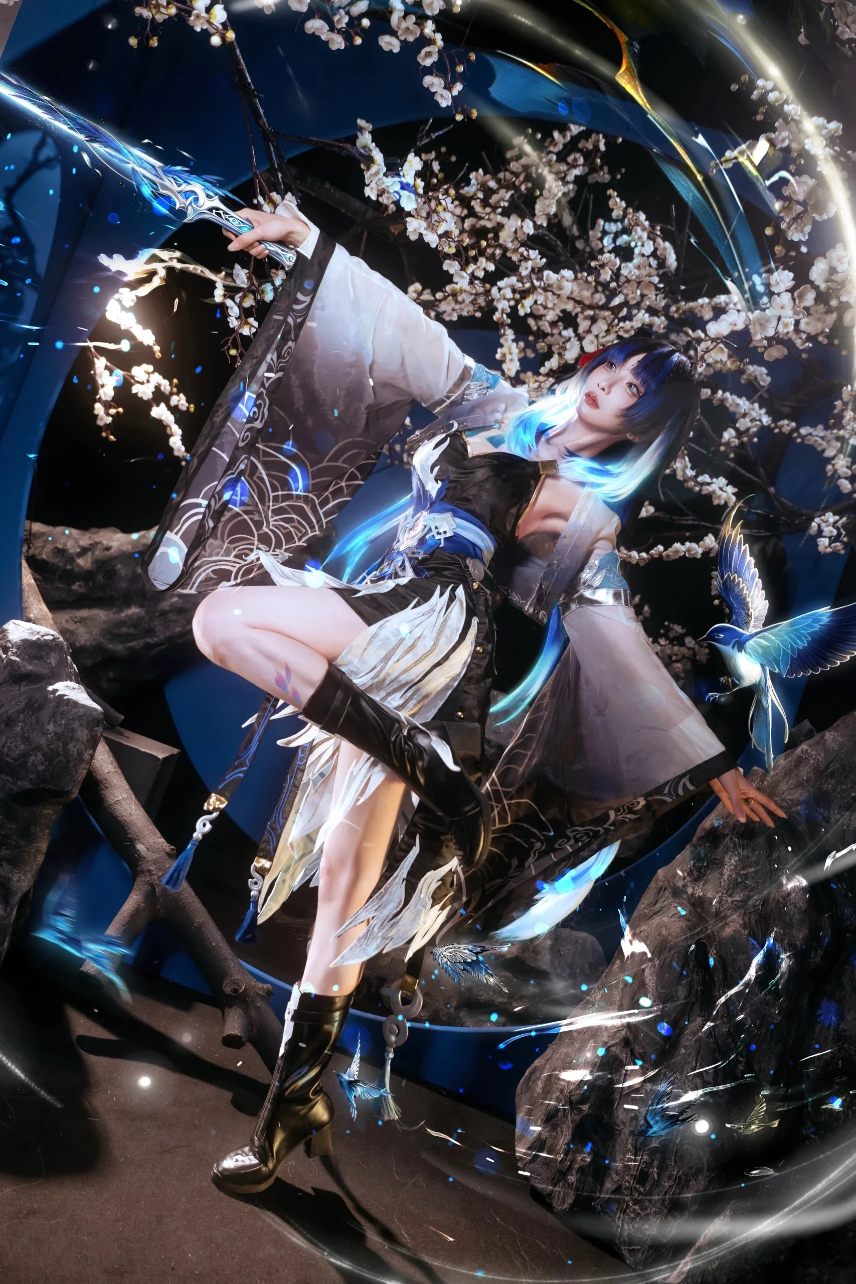 【秧秧玄翎cos】鸣潮中的清冷剑客，玄方城的执羽者 - 第 6 张