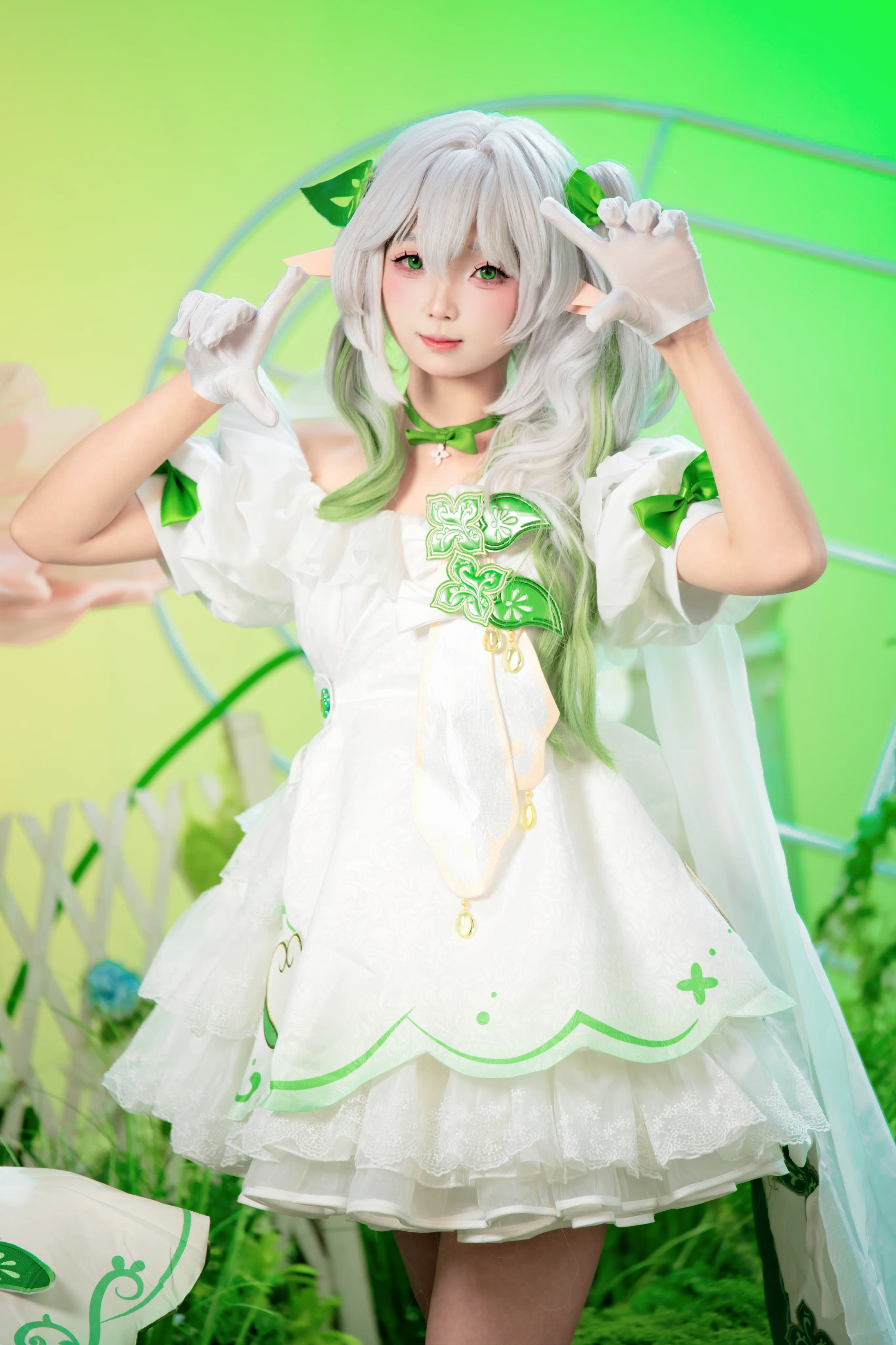 【纳西妲cos】化身森林里的白绿小精灵