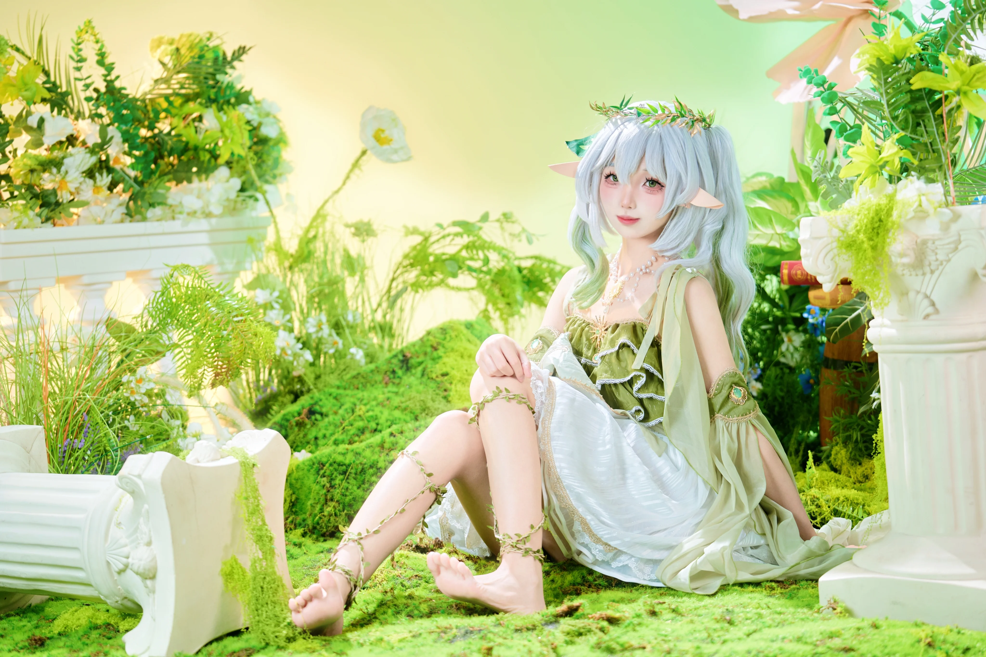 【纳西妲cos】草神精灵花嫁，原神里的绿意守护
