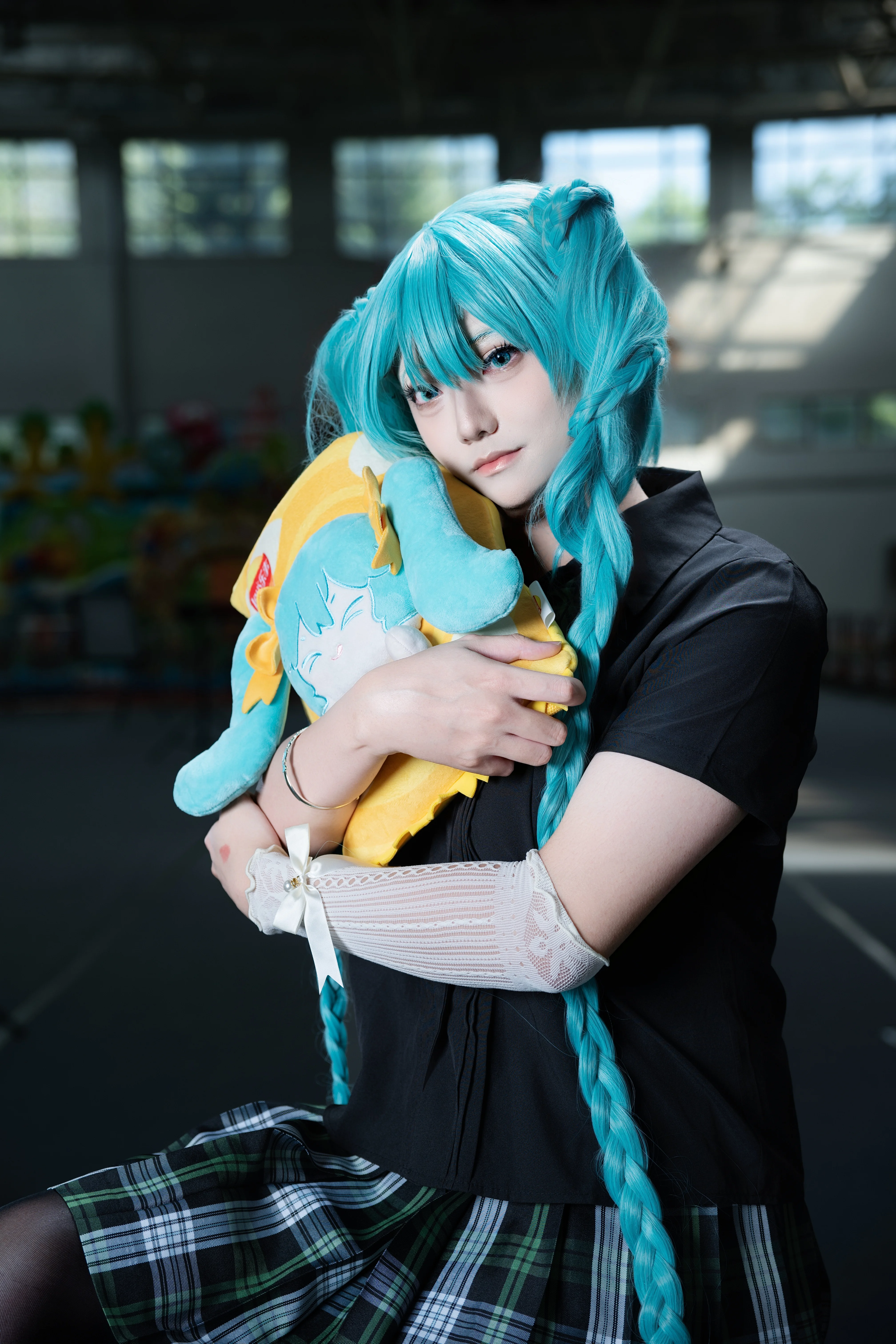 【初音未来cos】佛山CWD1场照，黑丝加运动鞋的舒适穿搭 - 第 1 张