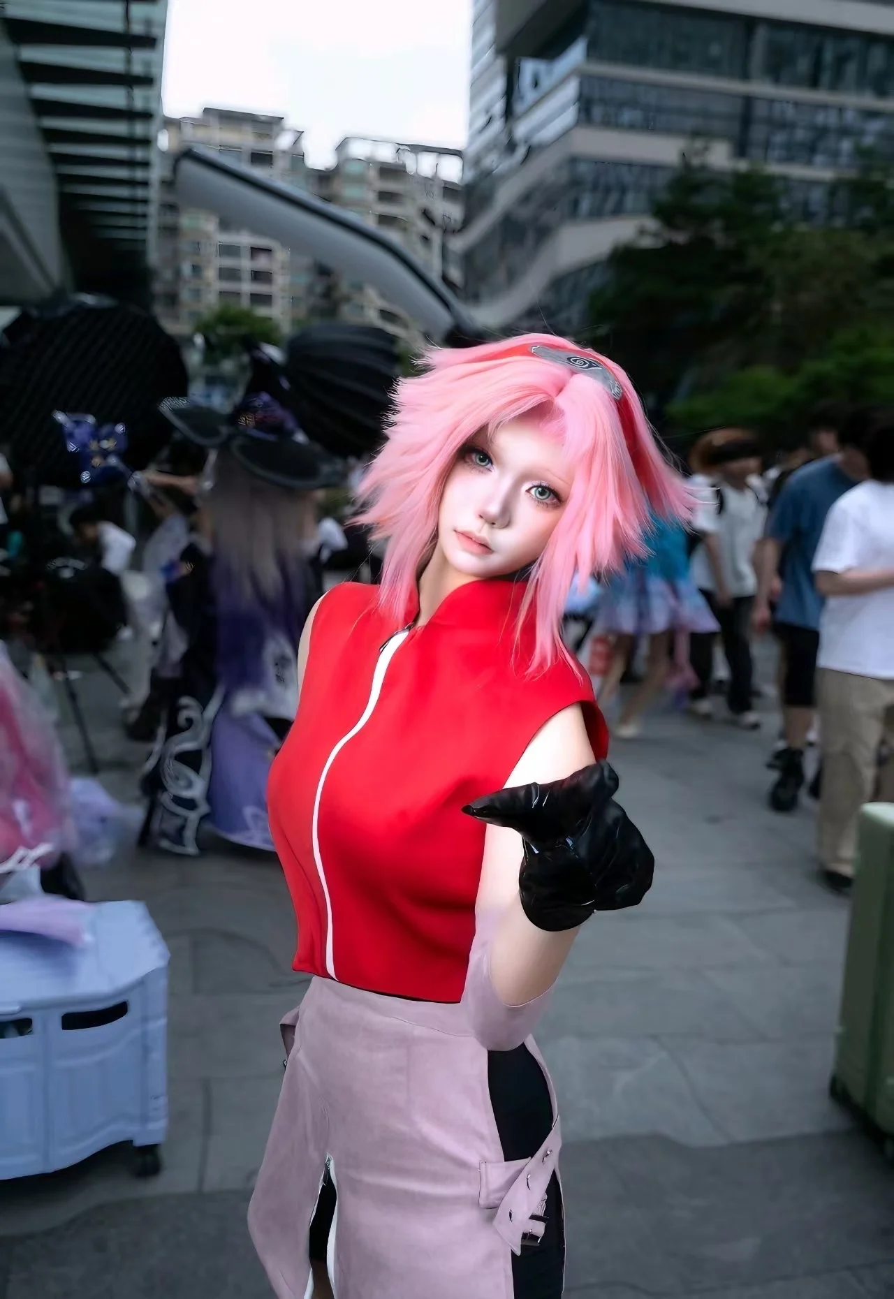 【春野樱cos】火影忍者，在38届萤火虫漫展全力以赴 - 第 1 张