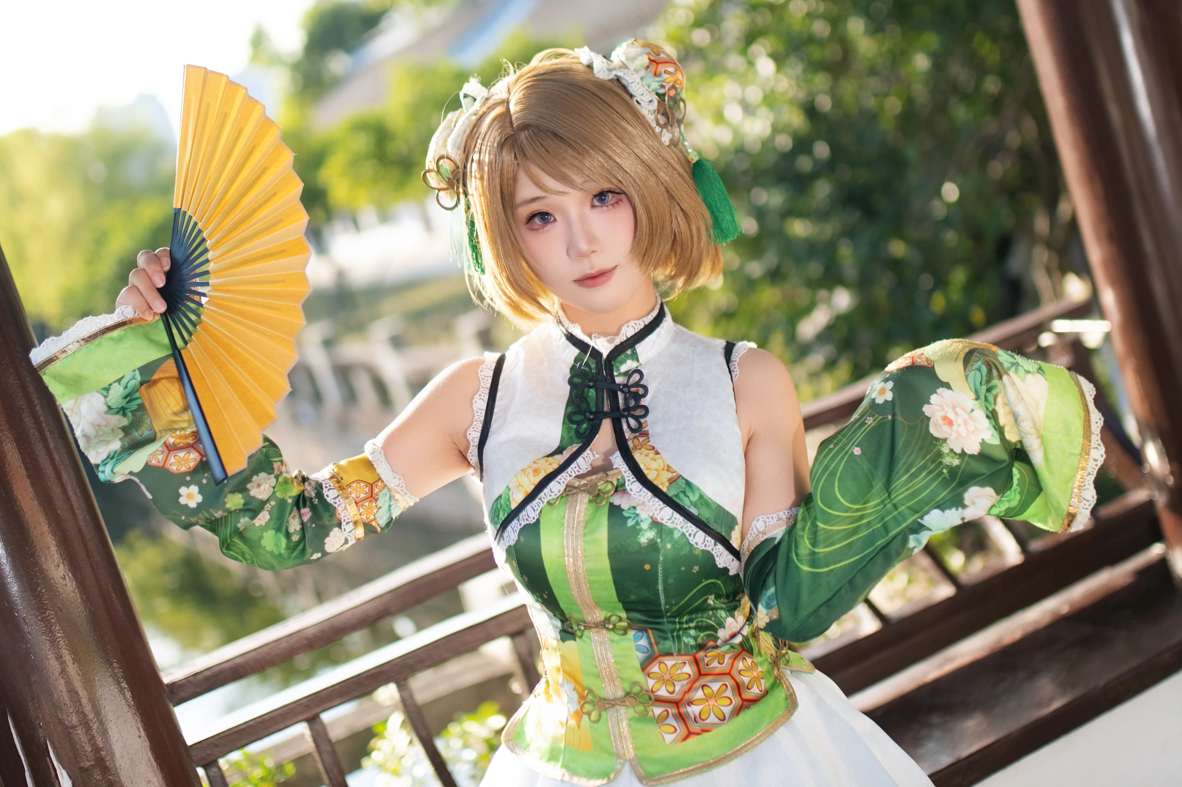 【小泉花阳cos】Love Live缪斯的中华风修行，大米饭与折扇的碰撞 - 第 2 张