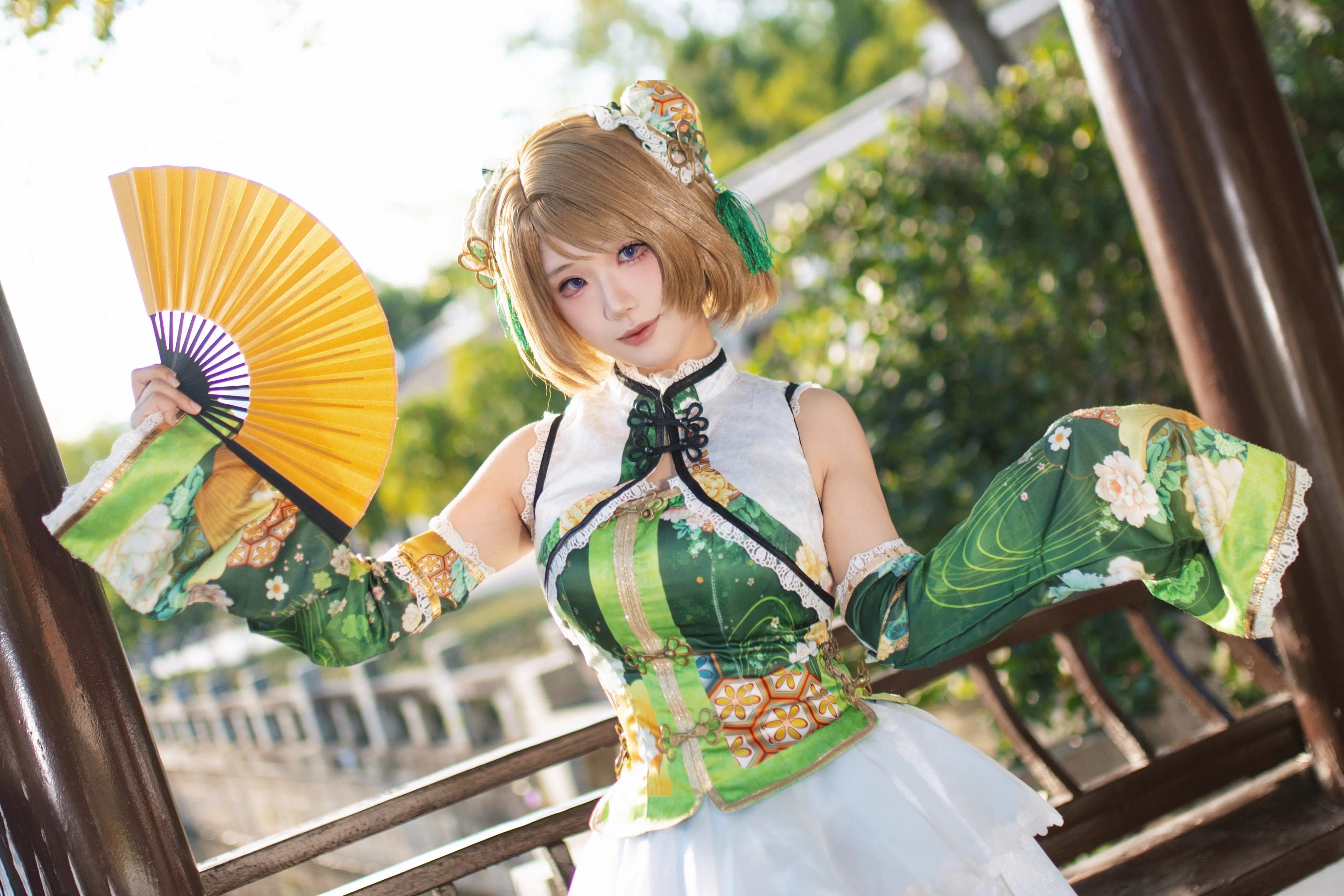 【小泉花阳cos】Love Live缪斯的中华风修行，大米饭与折扇的碰撞 - 第 3 张
