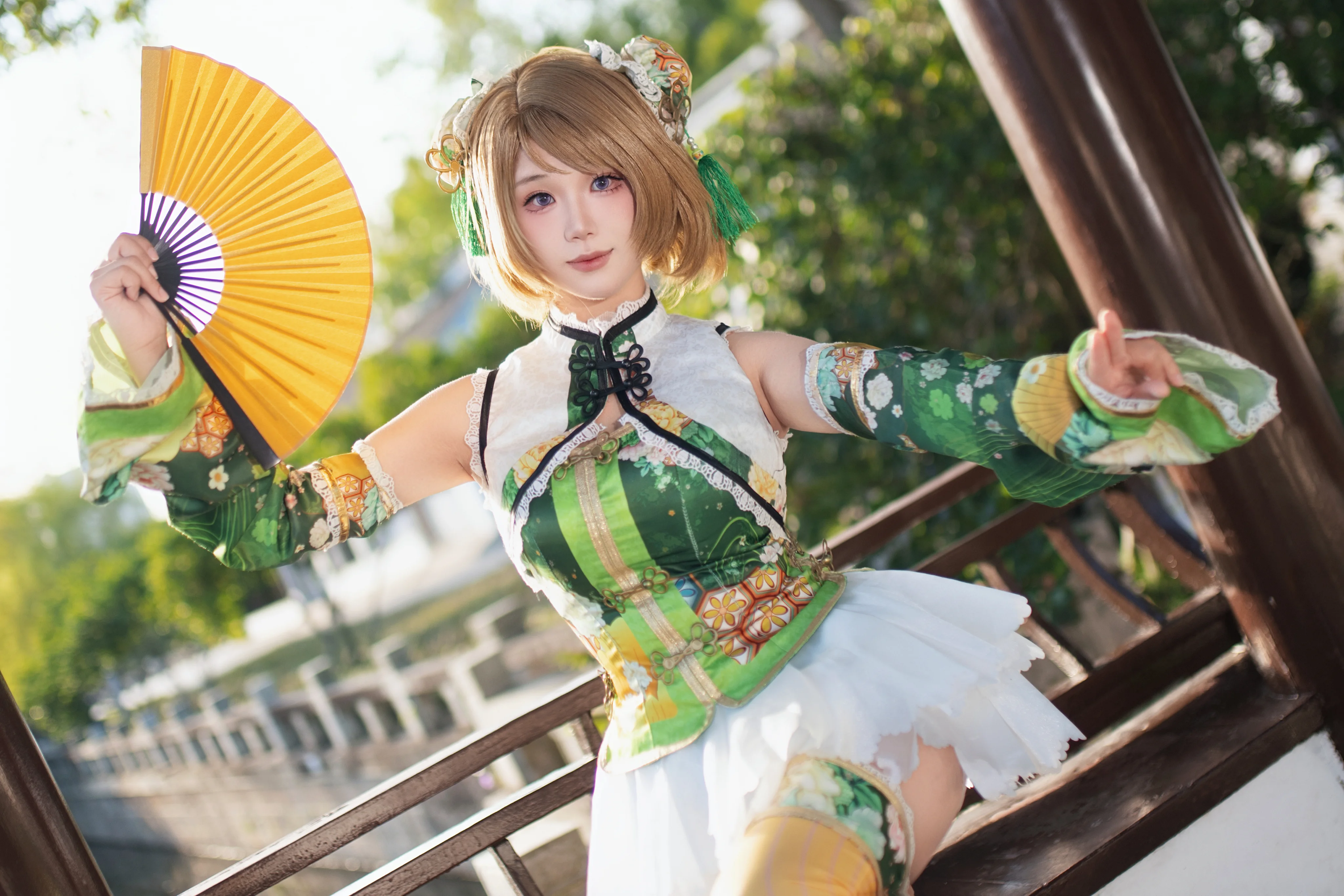 【小泉花阳cos】Love Live缪斯的中华风修行，大米饭与折扇的碰撞 - 第 7 张