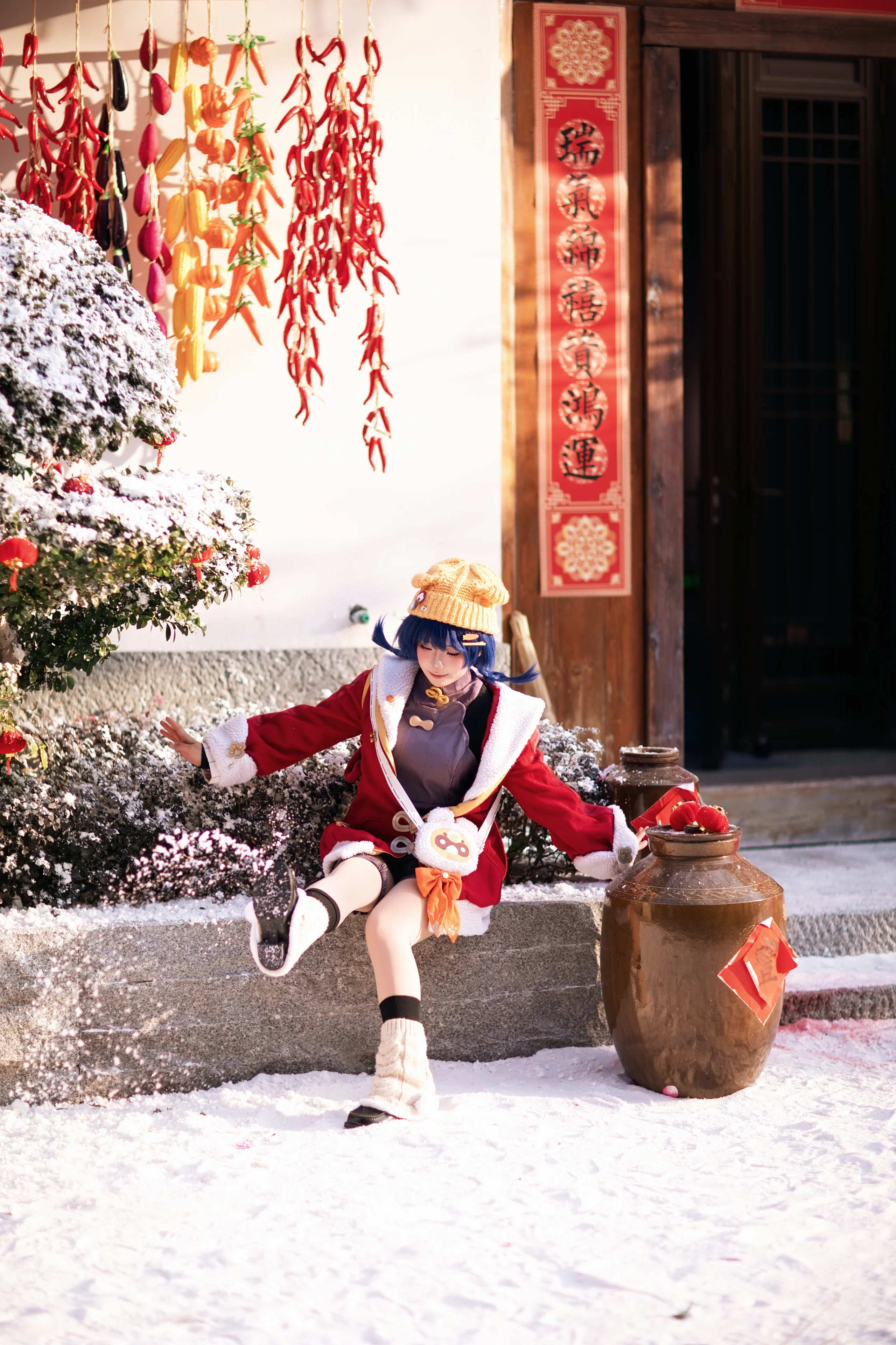 【香菱cos】原神新春雪景大厨拜年 - 第 3 张