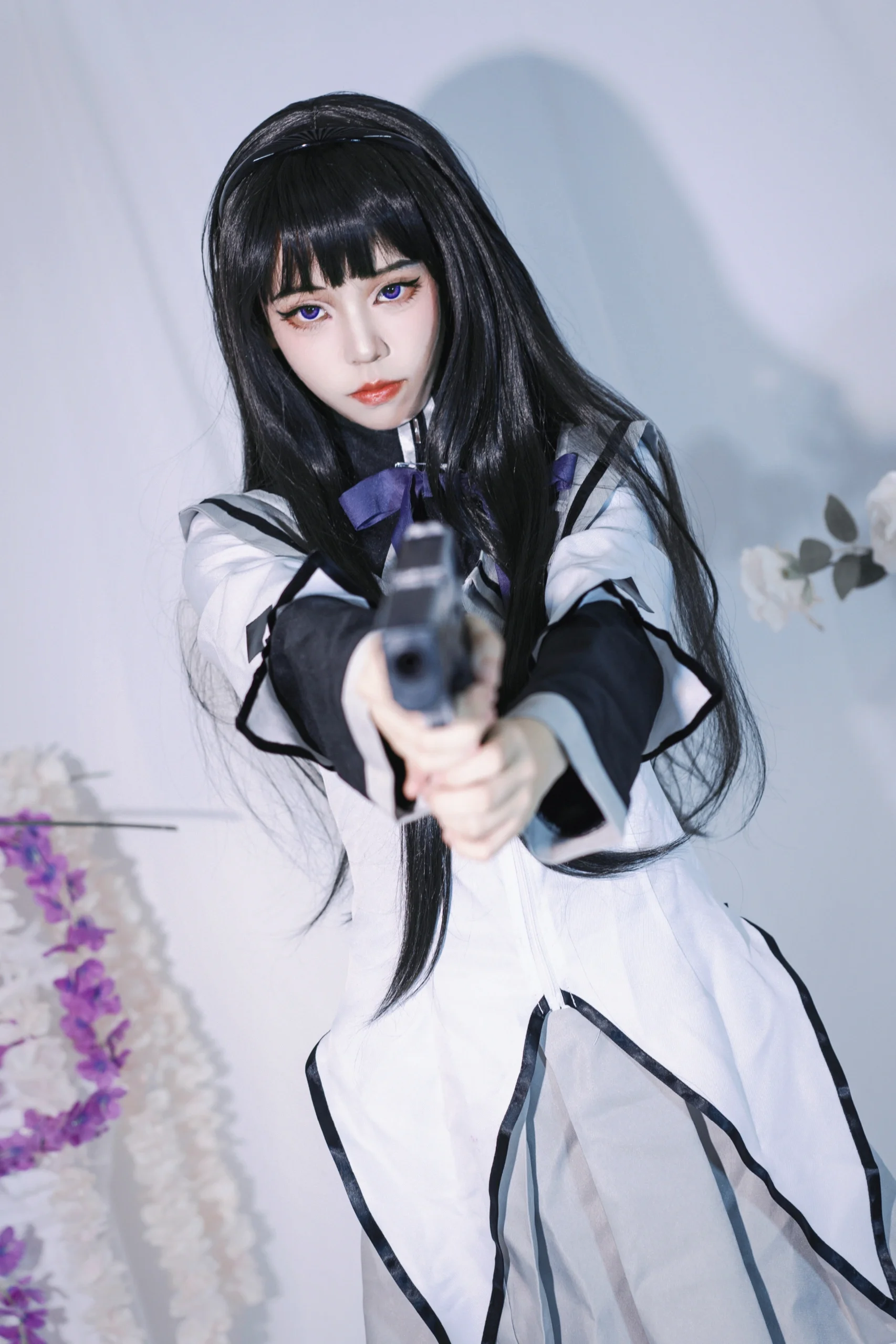 【晓美焰cos】魔法少女小圆自拍馆随拍，拿捏角色的清冷与执念 - 第 3 张