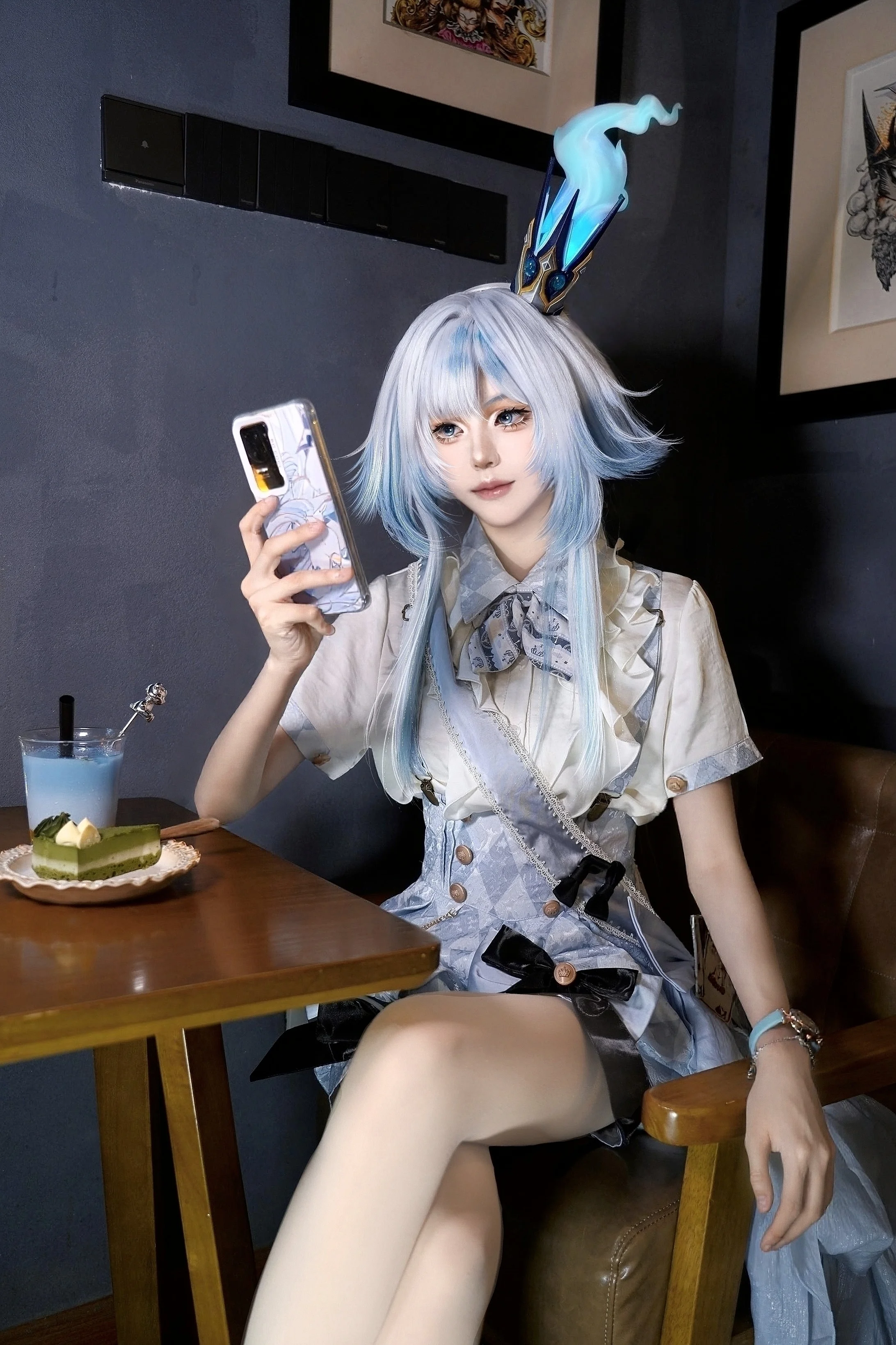 【刻律德菈cos】崩坏星穹铁道的午后时光，一杯冷饮一张随拍