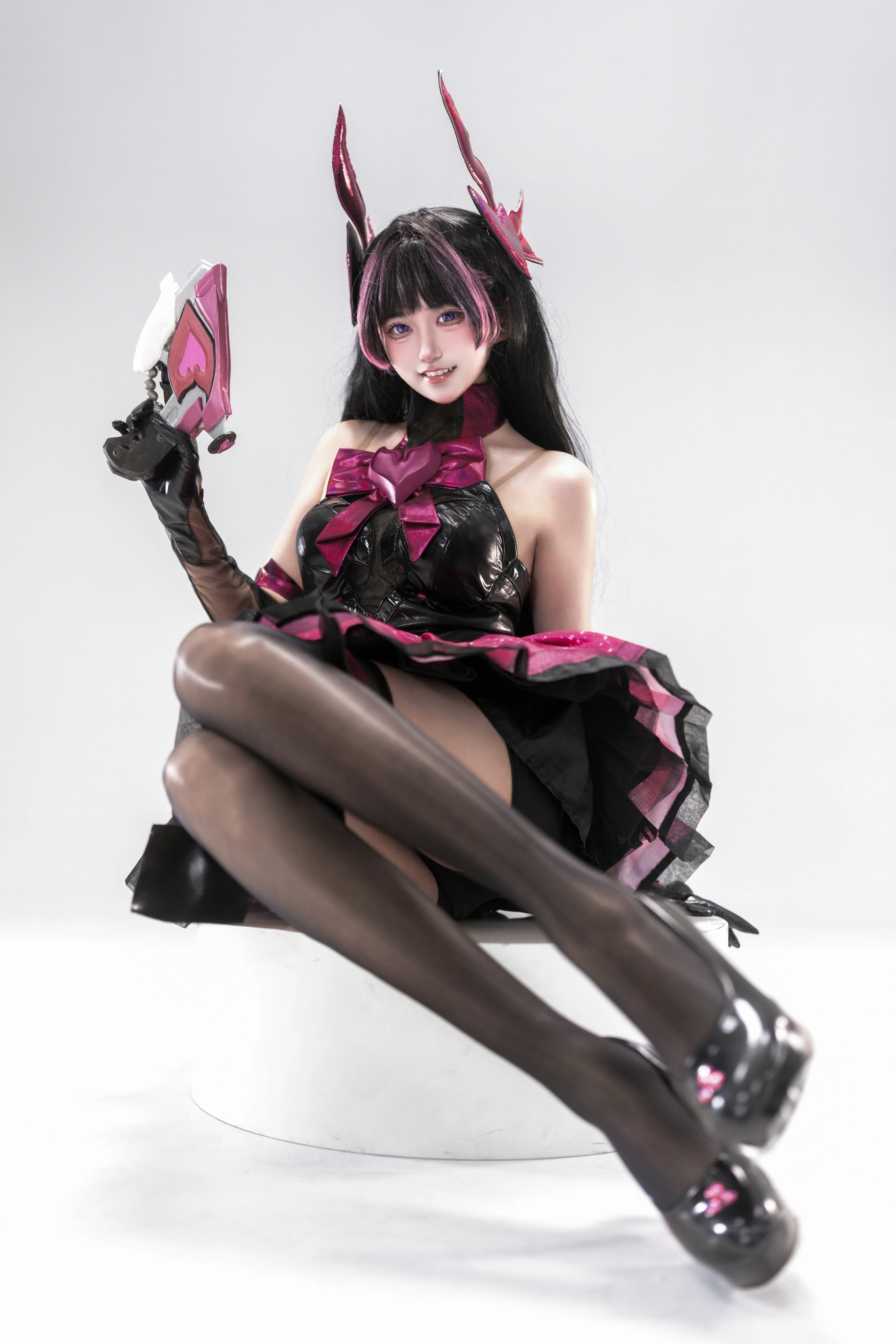 【D.VA cos】守望先锋白棚里的黑粉撞色