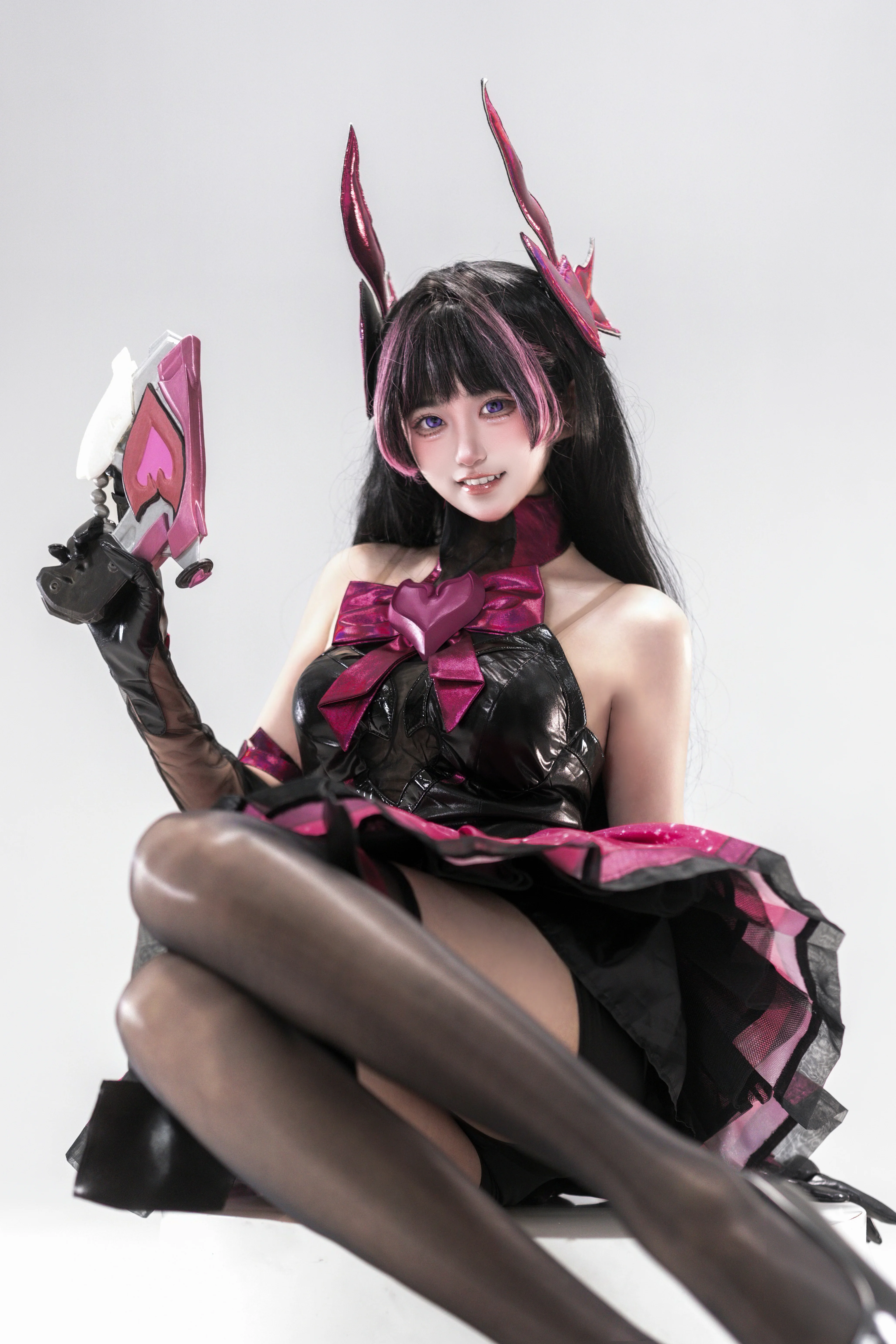 【D.VA cos】守望先锋白棚里的黑粉撞色 - 第 2 张