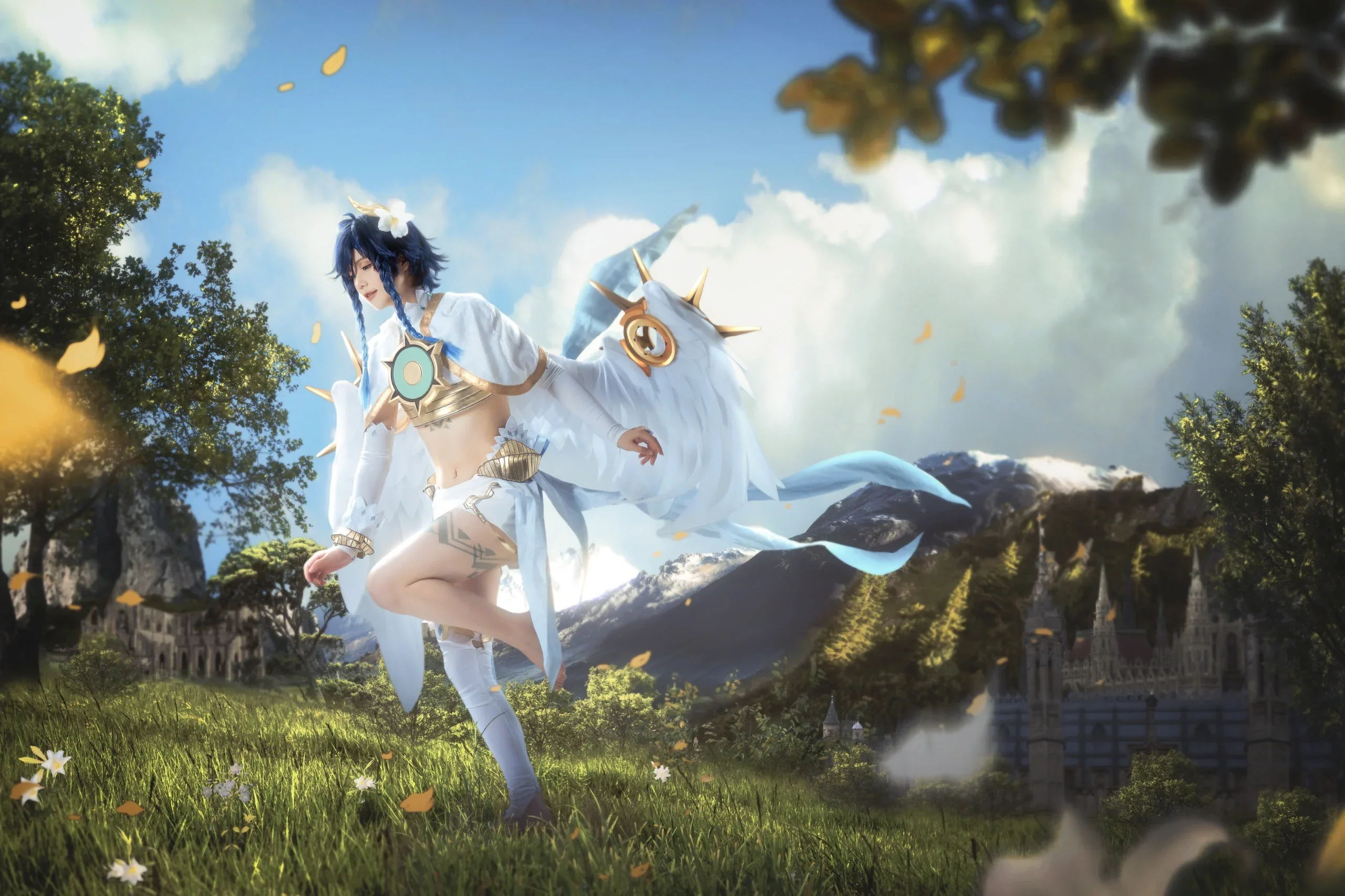 【温迪cos】奏响风与诗篇的颂歌，在原神的蒙德城与雪山间 - 第 4 张