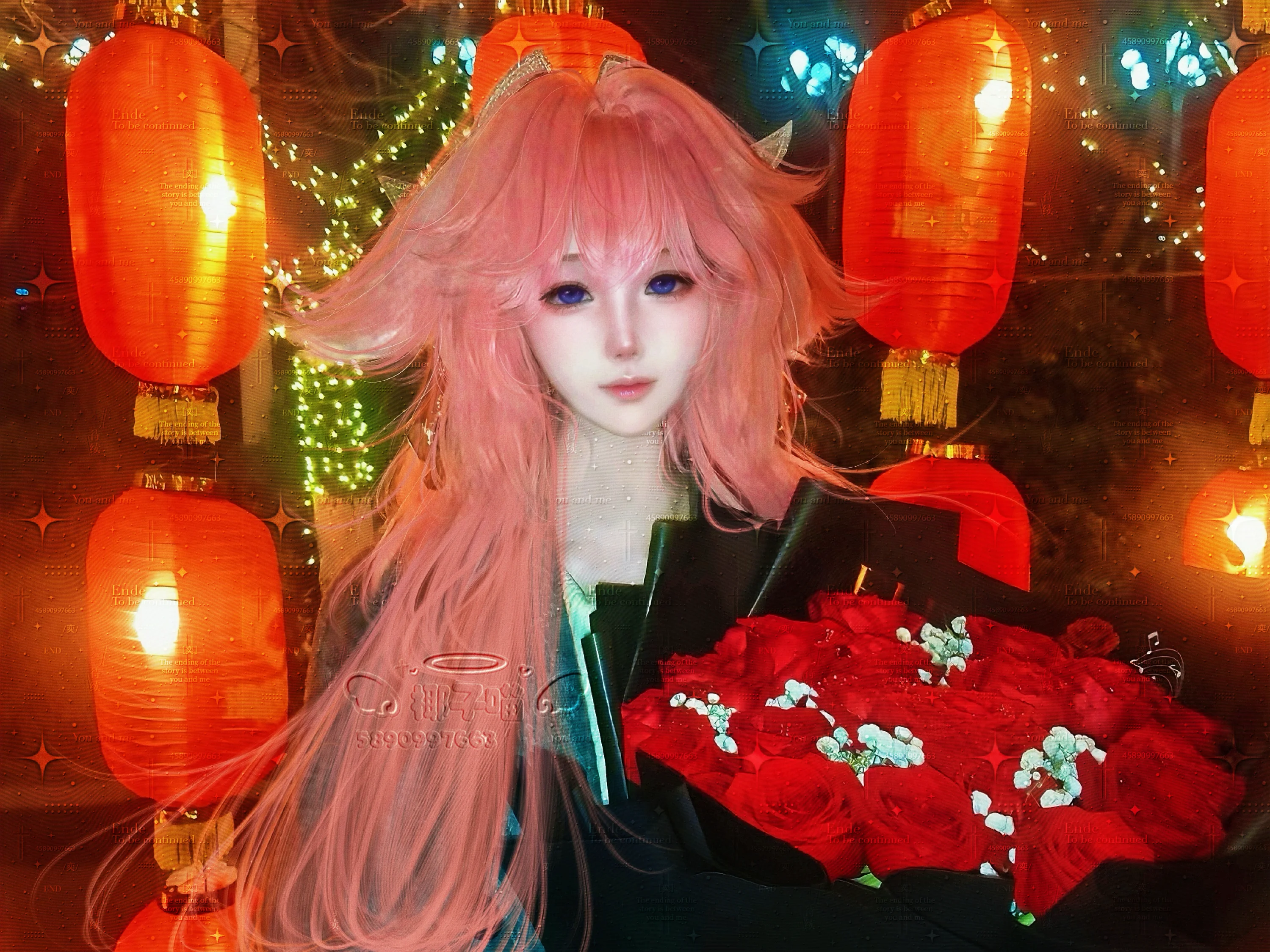 【八重神子cos】海灯节璃月夜晚的浪漫私设约会