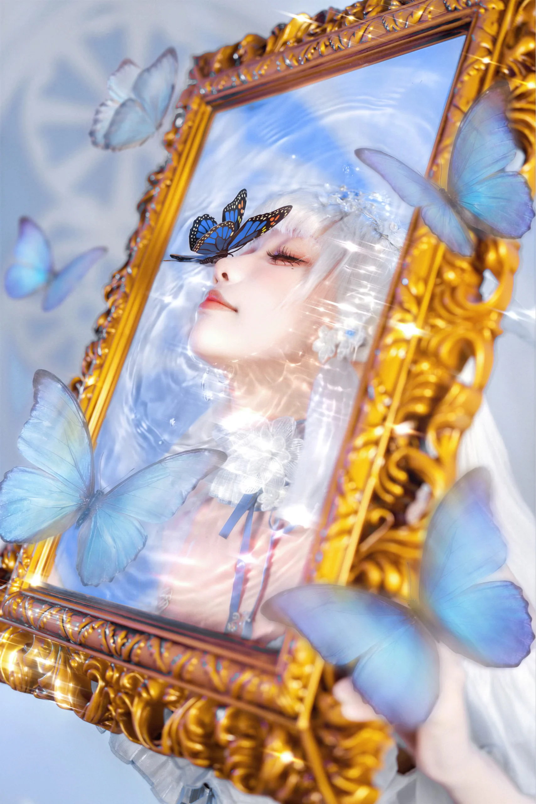 【神裡綾華cos】白鷺公主的鏡花水月夢幻寫真 - 第 1 張
