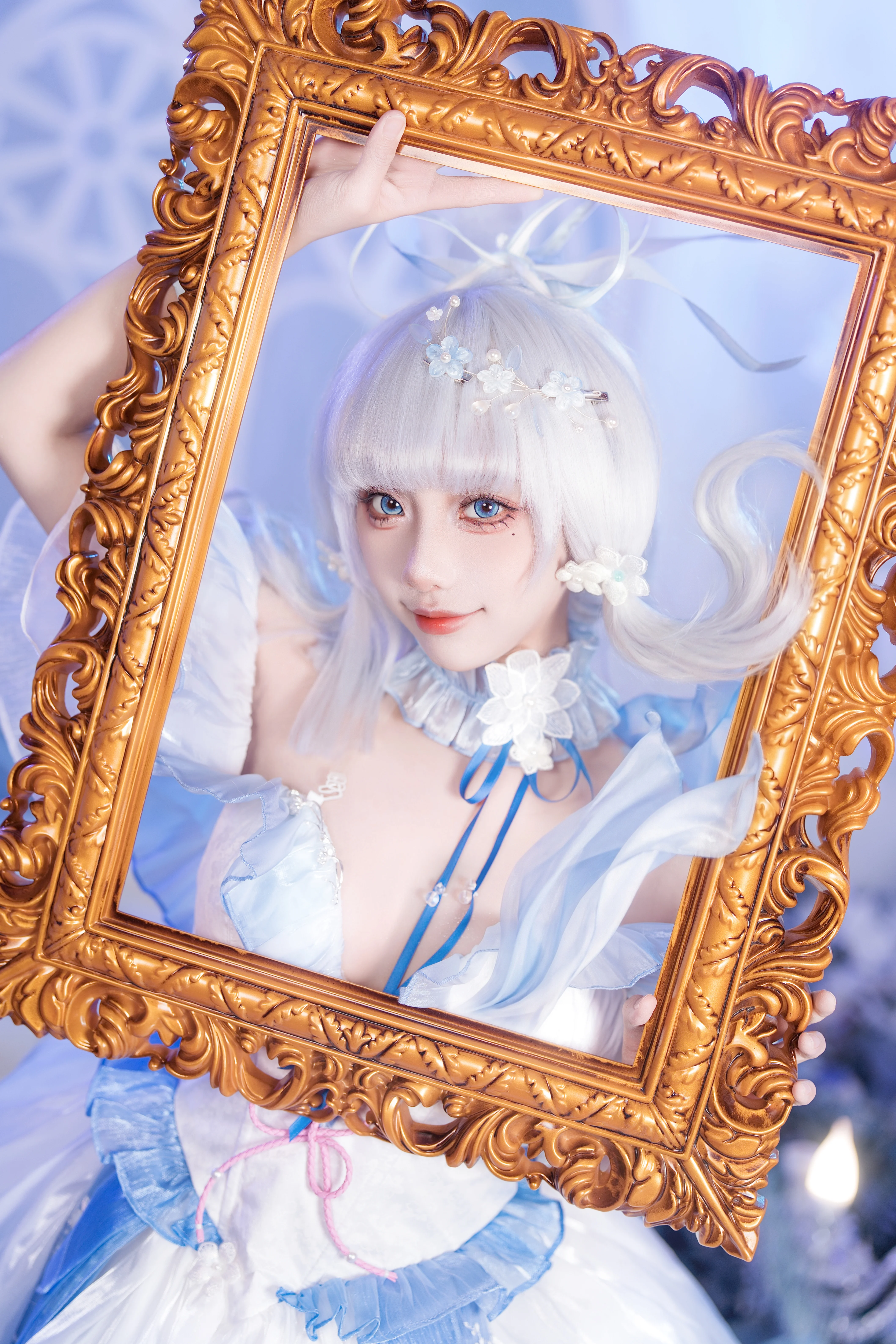 【神裡綾華cos】白鷺公主的鏡花水月夢幻寫真 - 第 3 張