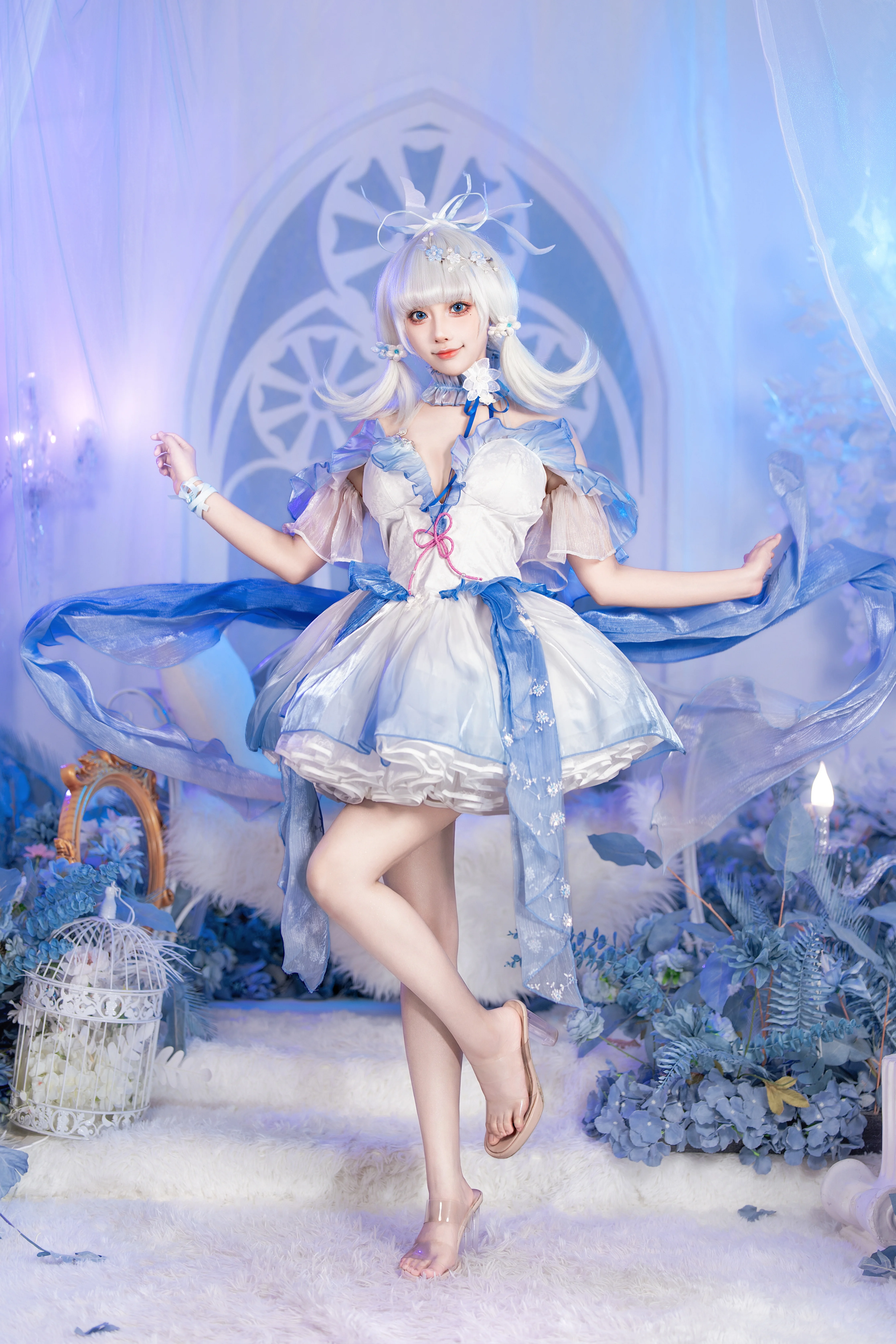 【神裡綾華cos】白鷺公主的鏡花水月夢幻寫真
