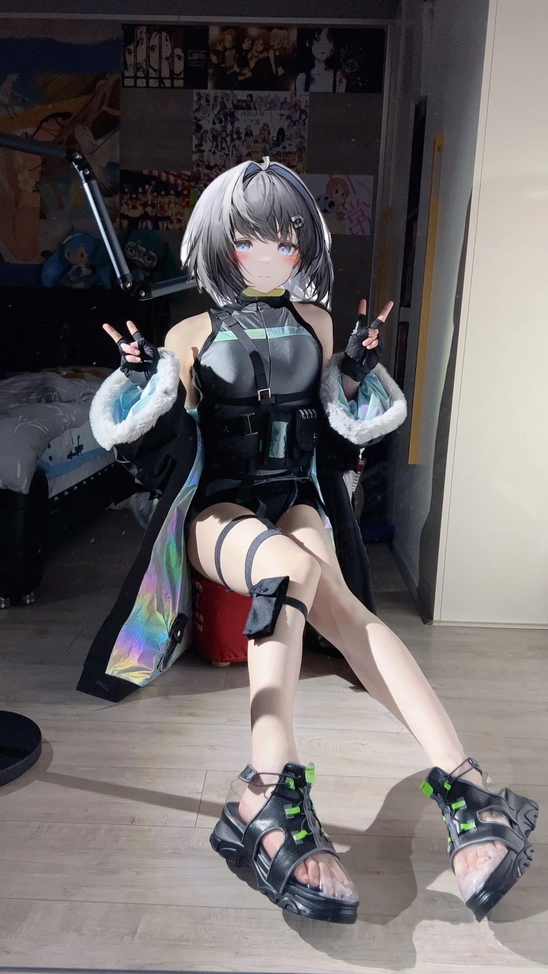 【羽毛笔cos】明日方舟战术试衣，镰刀没到先上头 - 第 4 张