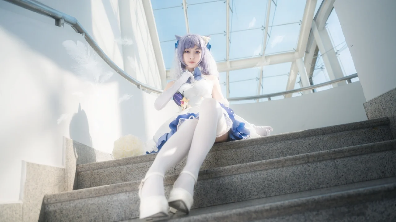【刻晴cos】原神刻晴花嫁，白纱下的玉衡星