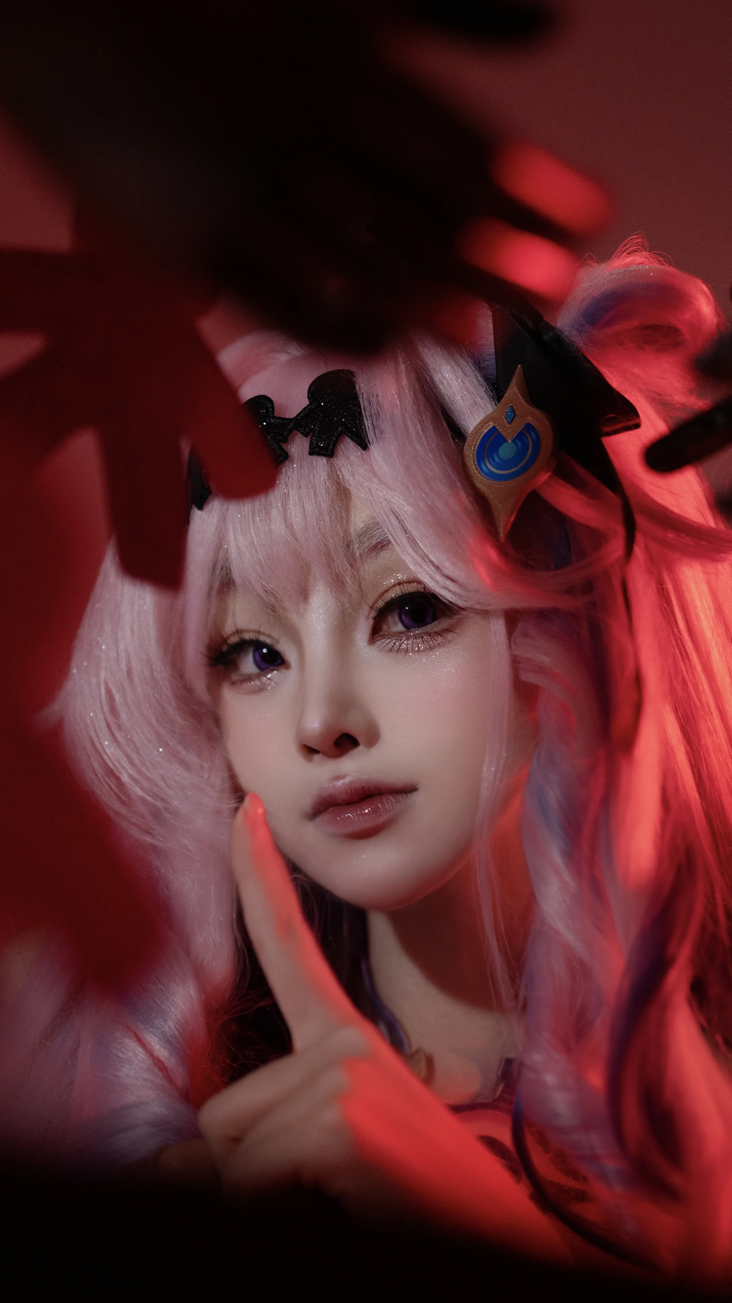 【黑婭cos】紅色逆光下的氛圍感特寫 - 第 2 張